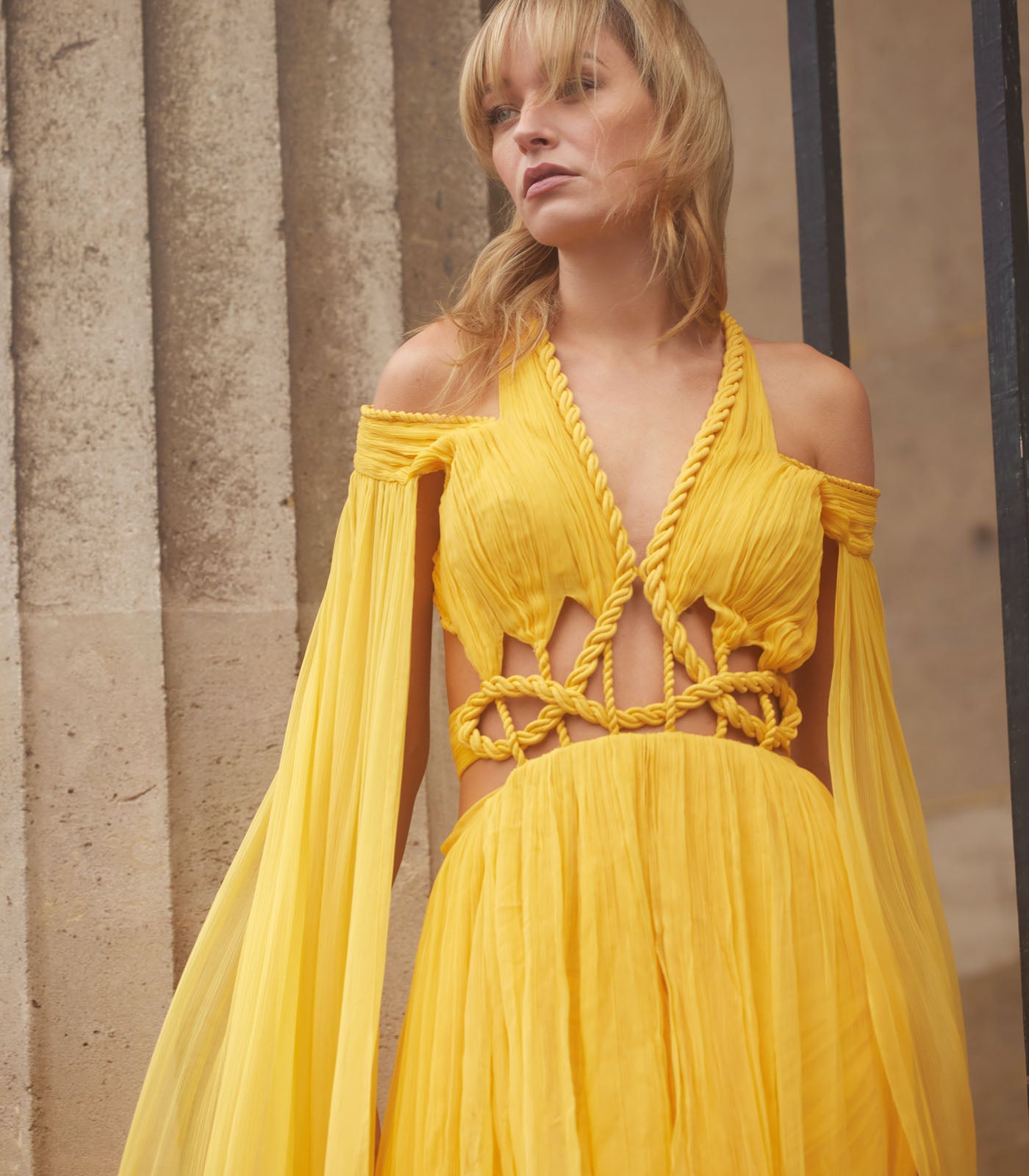 Off Shoulder High Low Dress