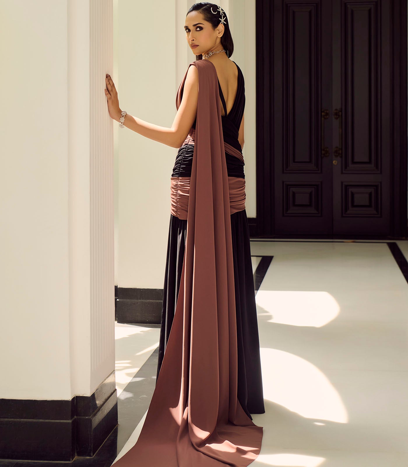 Knotted Drape Gown