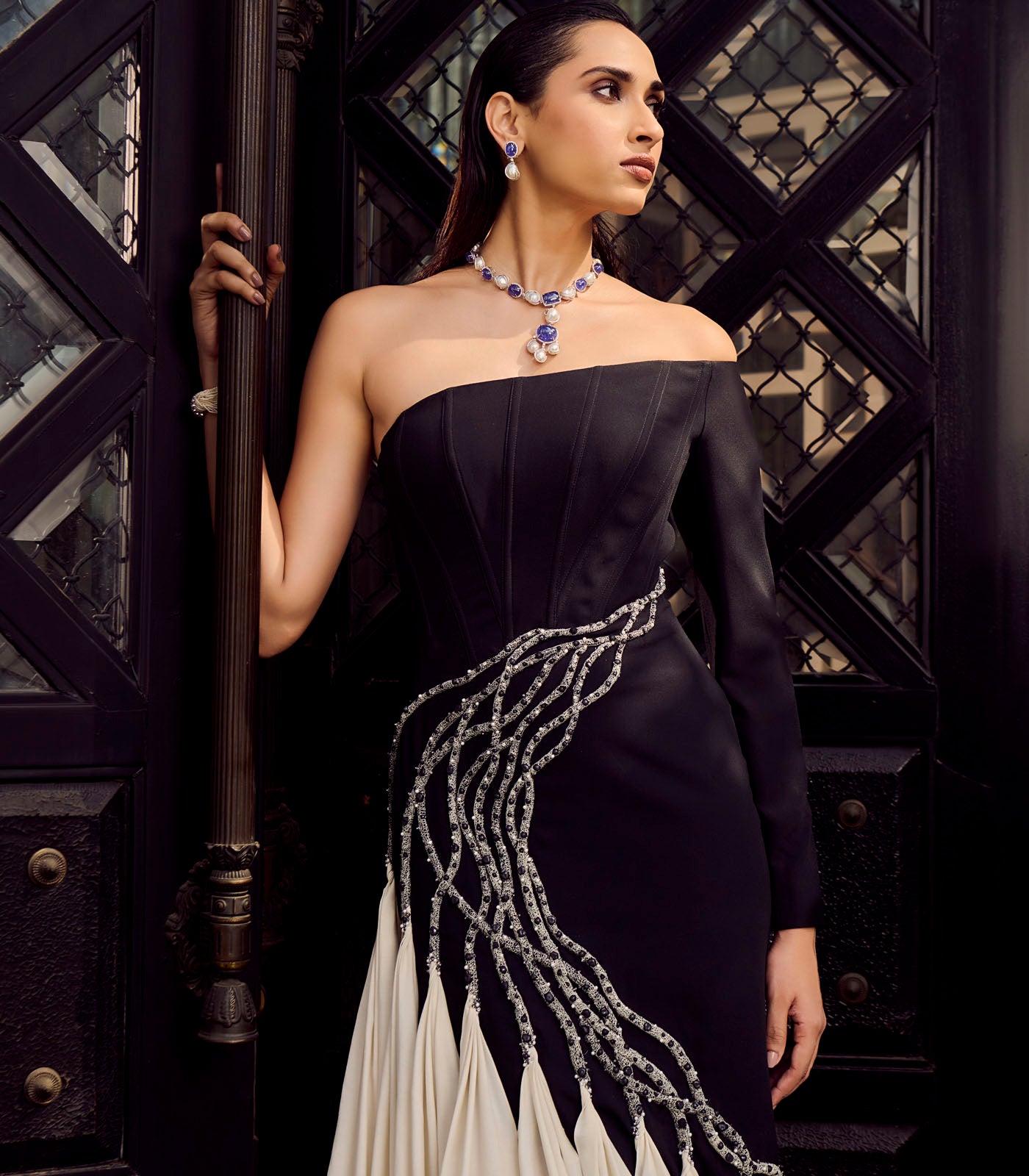 Off Shoulder Corset Gown