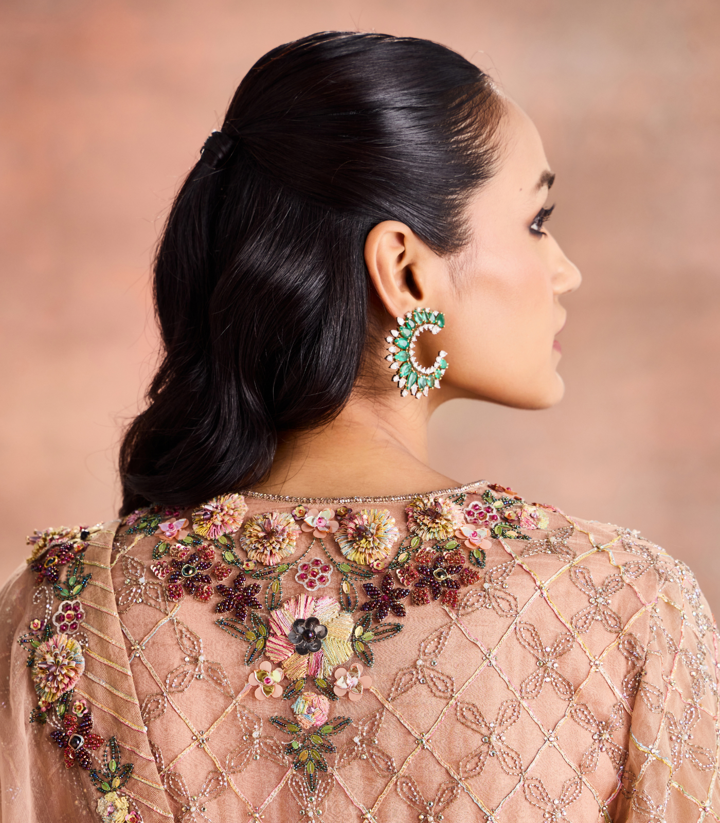 Floral Lattice Kurta Set