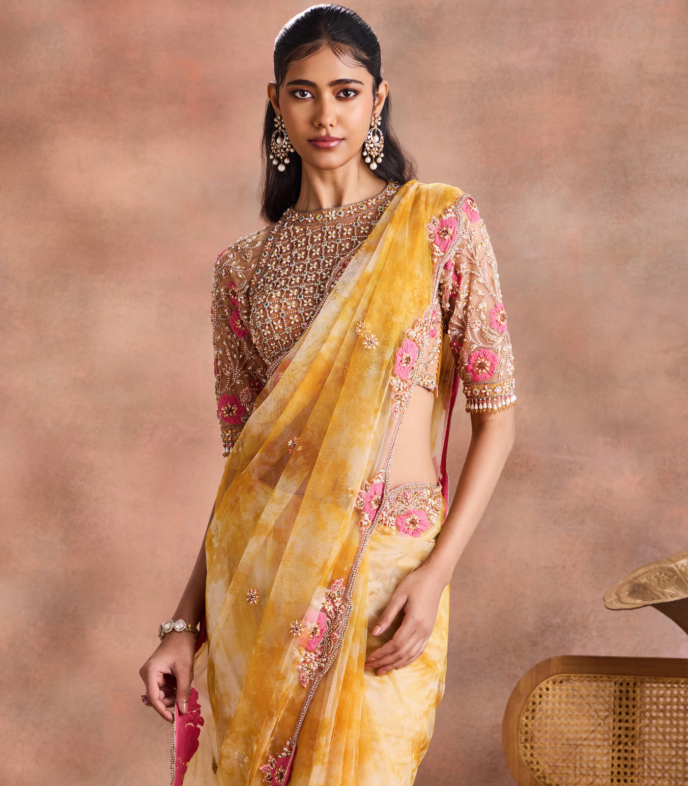 Tie and Dye Saree Set