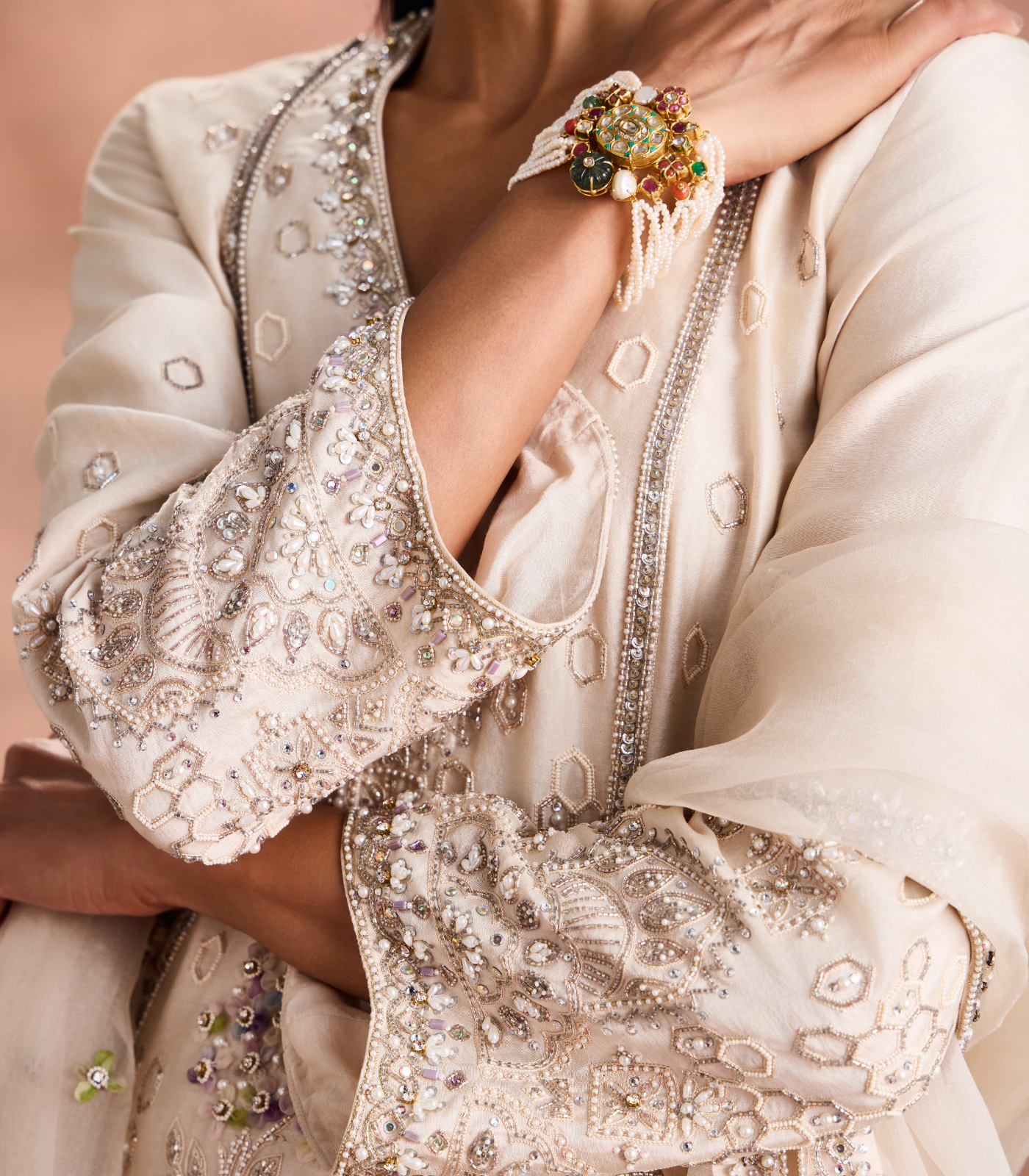 Floral embroirdered  kurta set