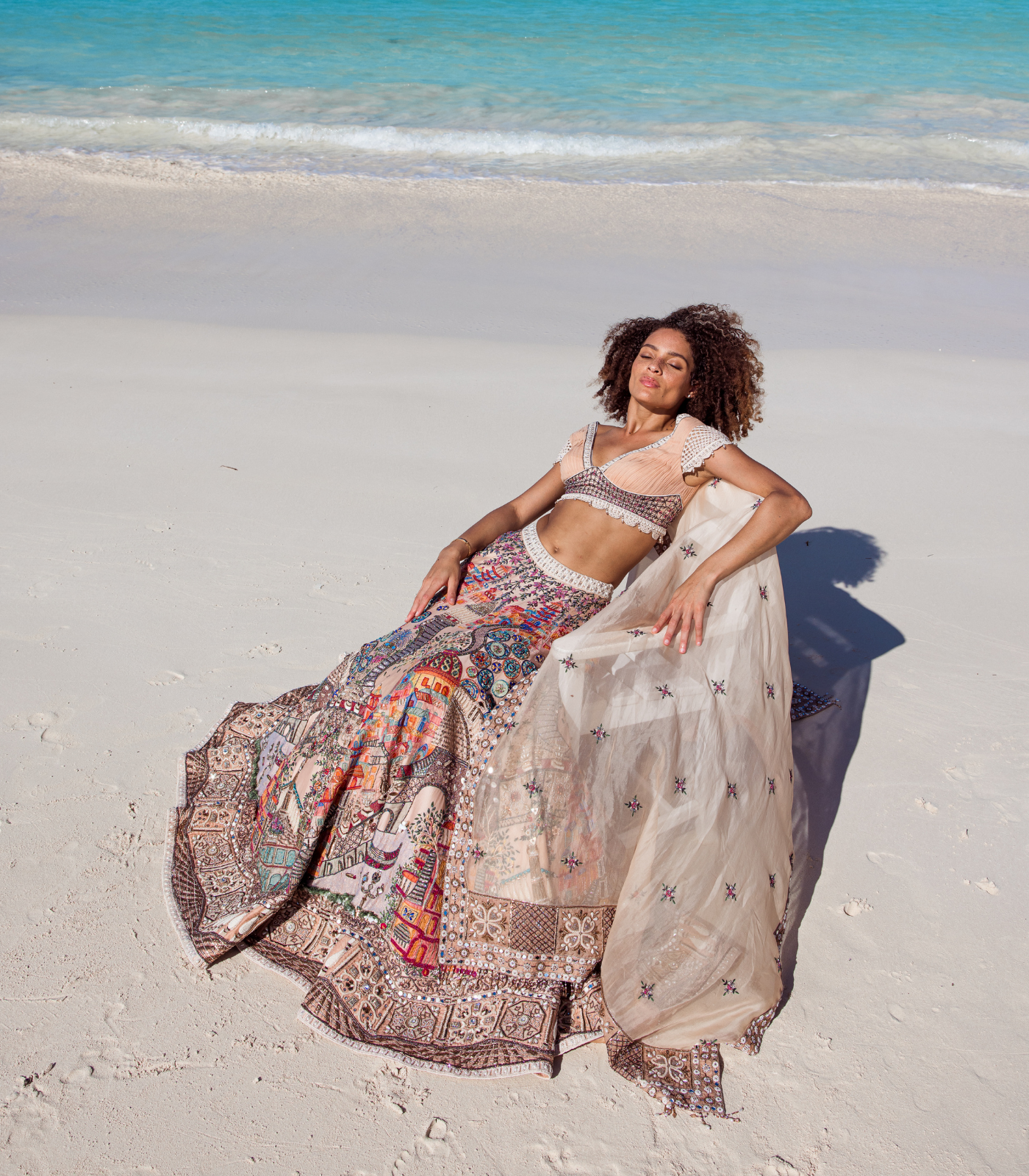Embroidered Motif Lehenga