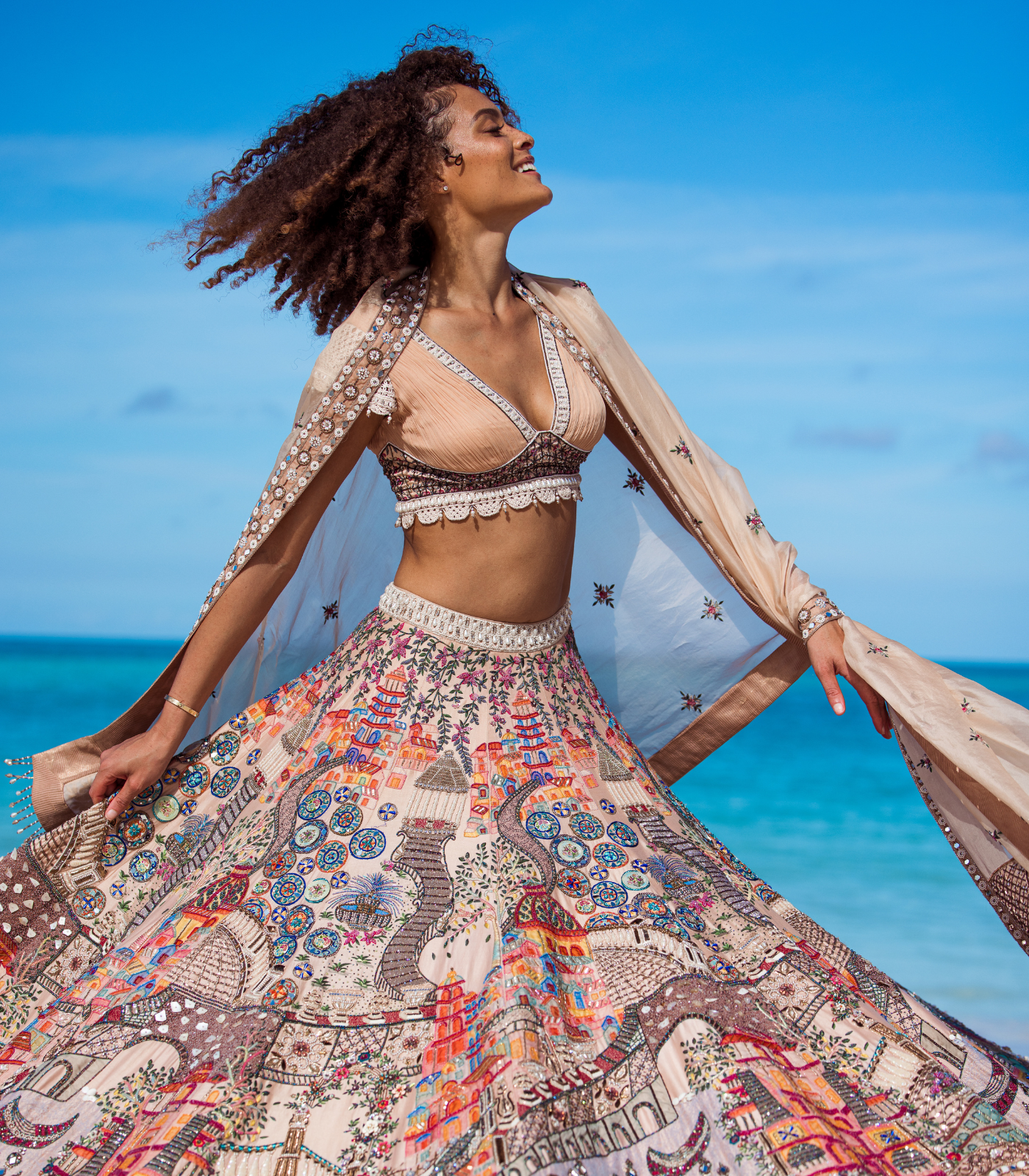 Embroidered Motif Lehenga