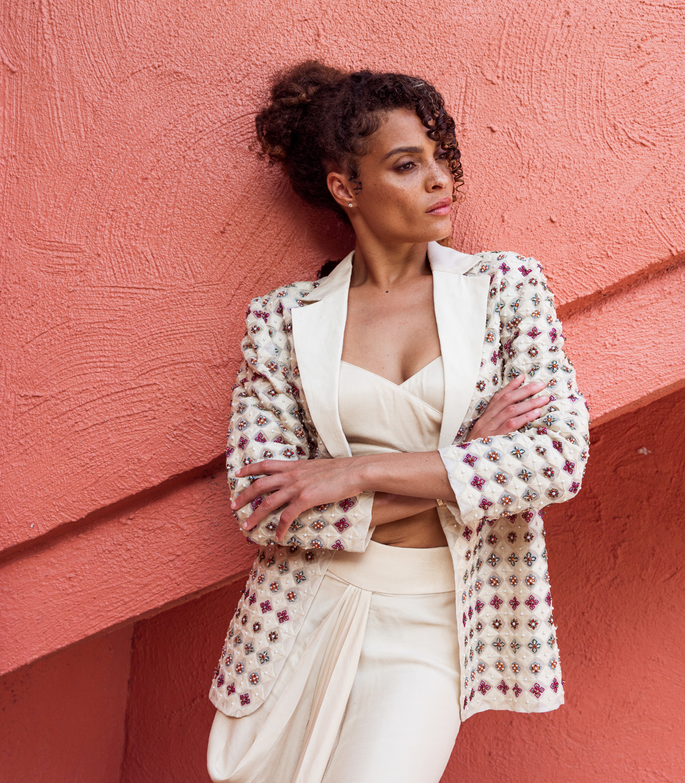 Embellished Jacket Set