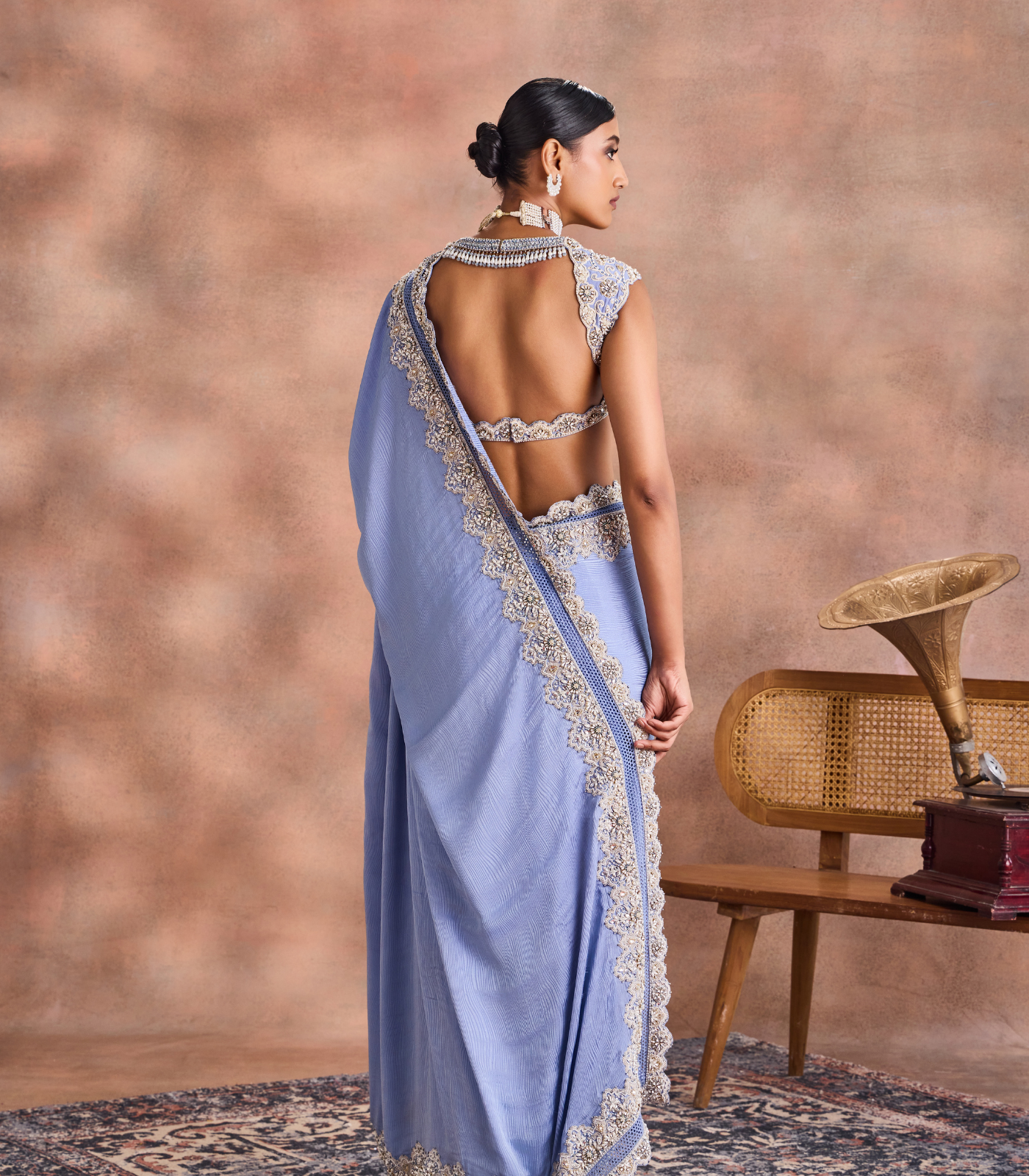 Scalloped Edge Saree