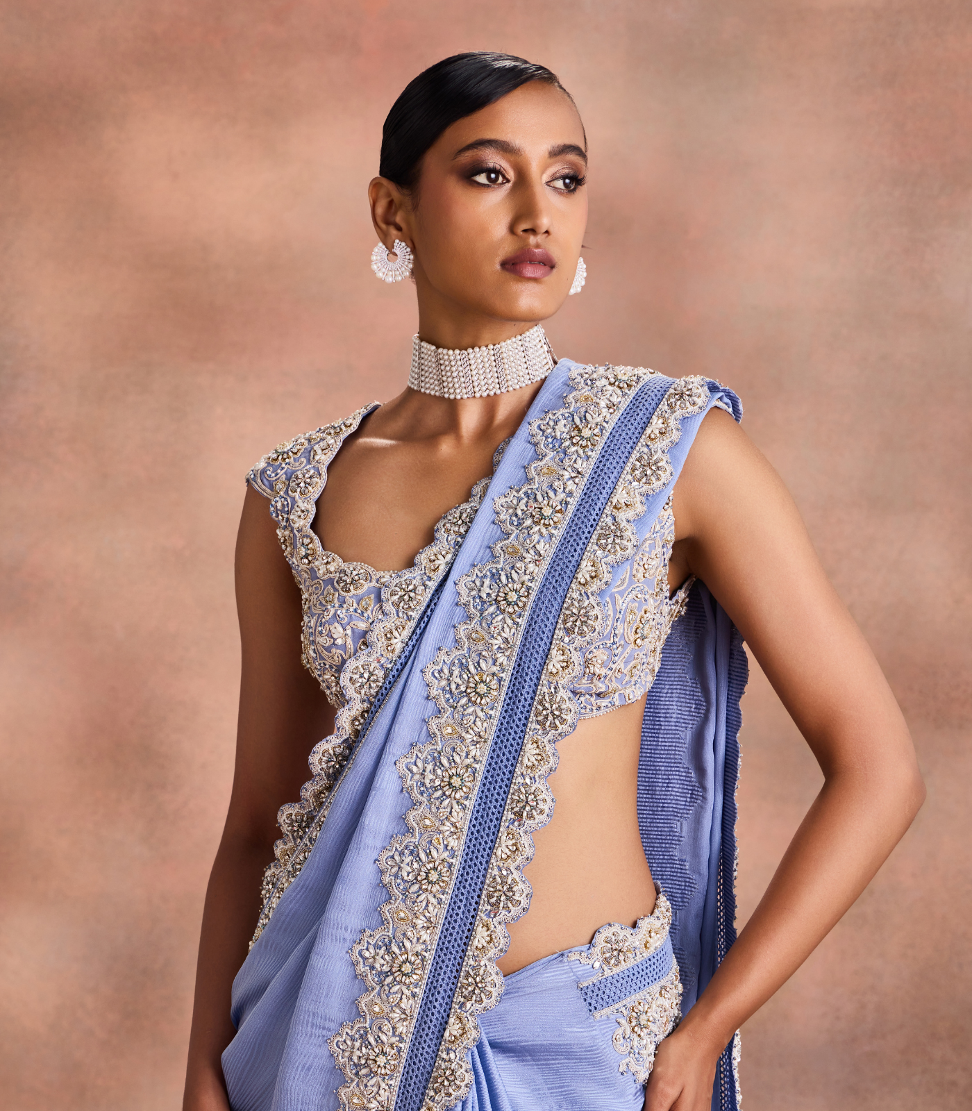 Scalloped Edge Saree