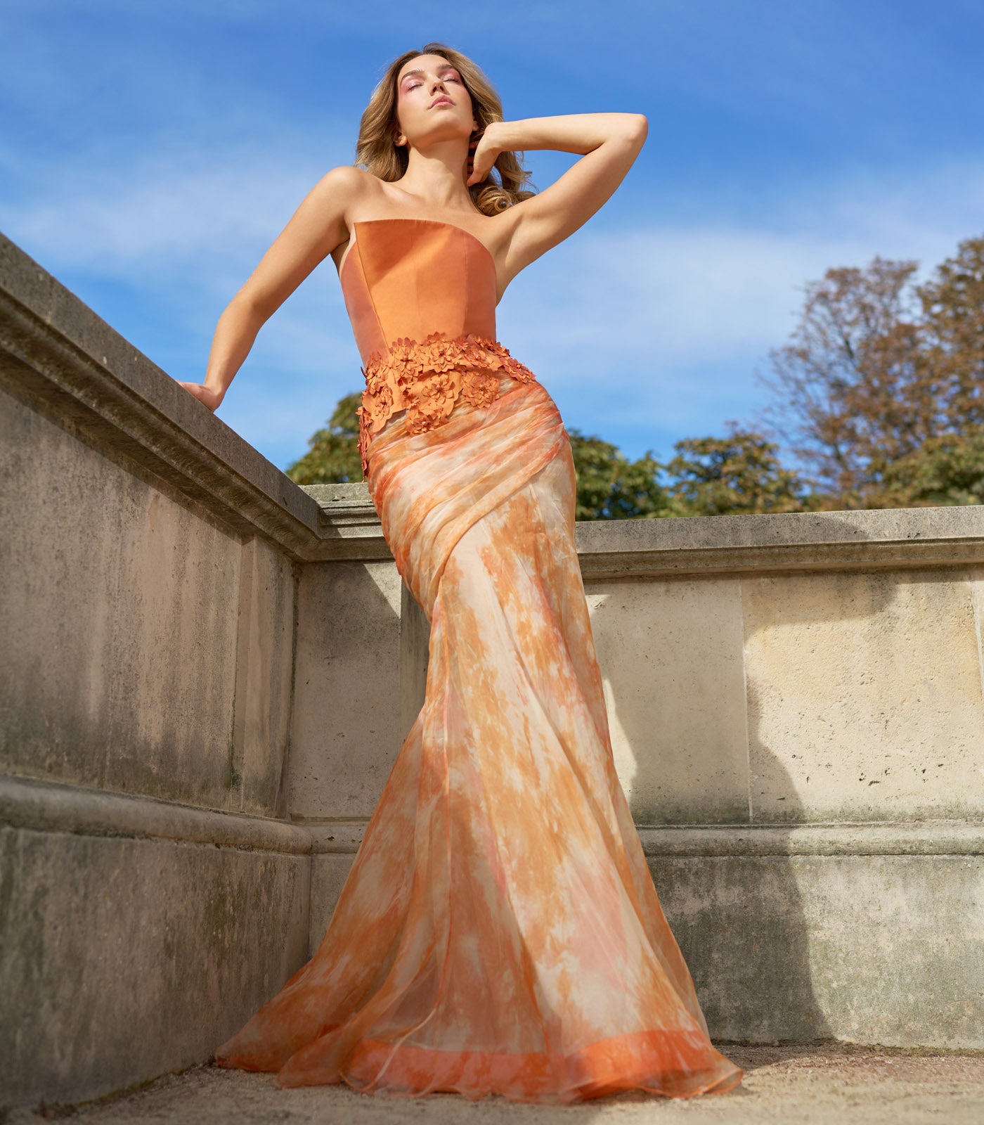 Strapless Drape Gown