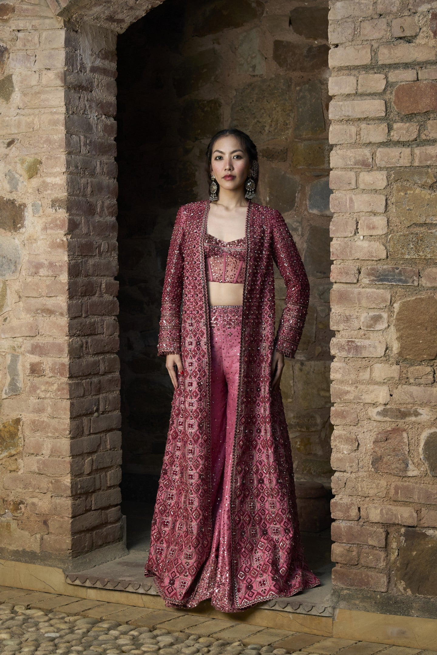 Jacket Sharara Set