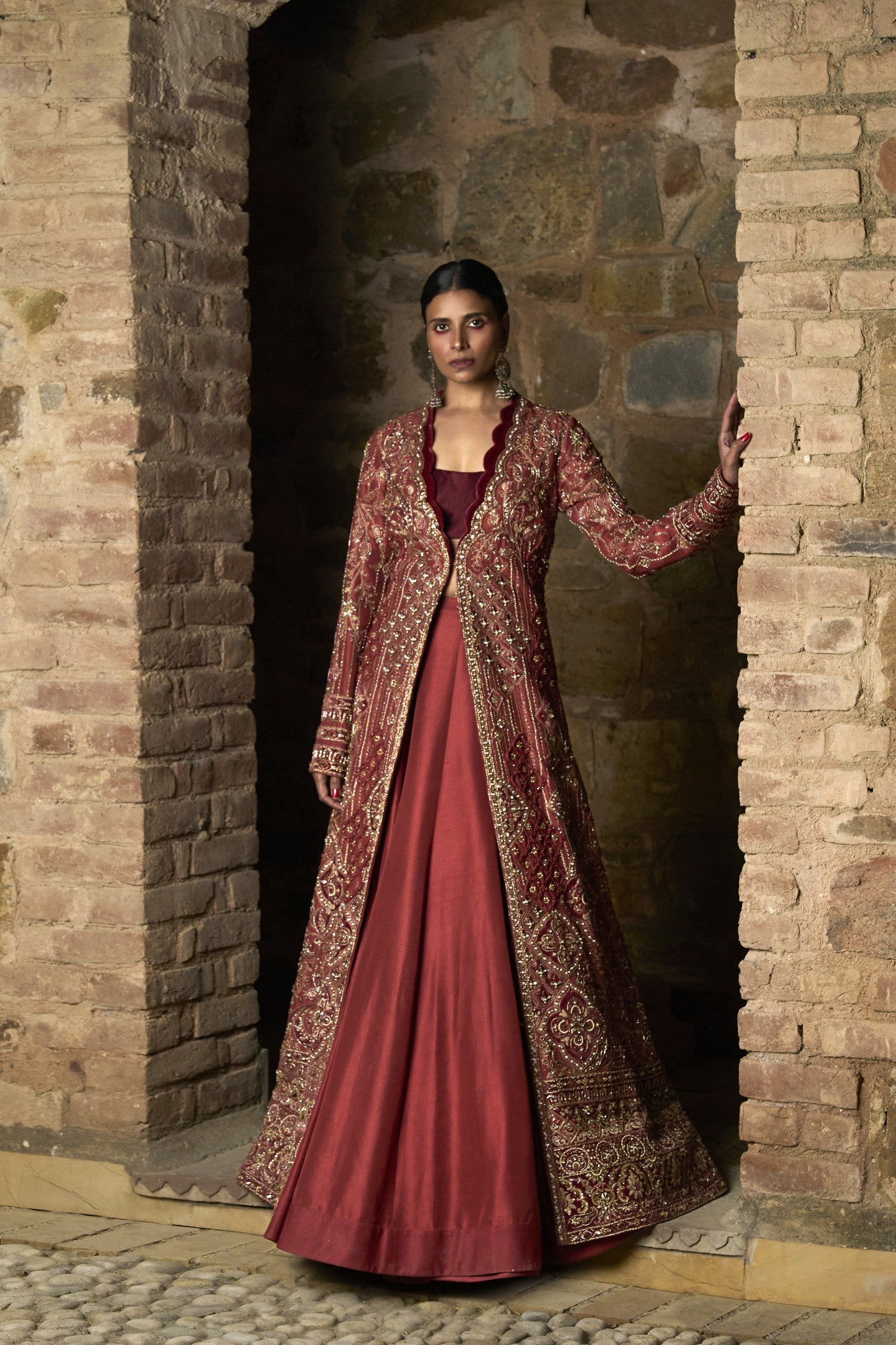 Embroidered Jacket Set