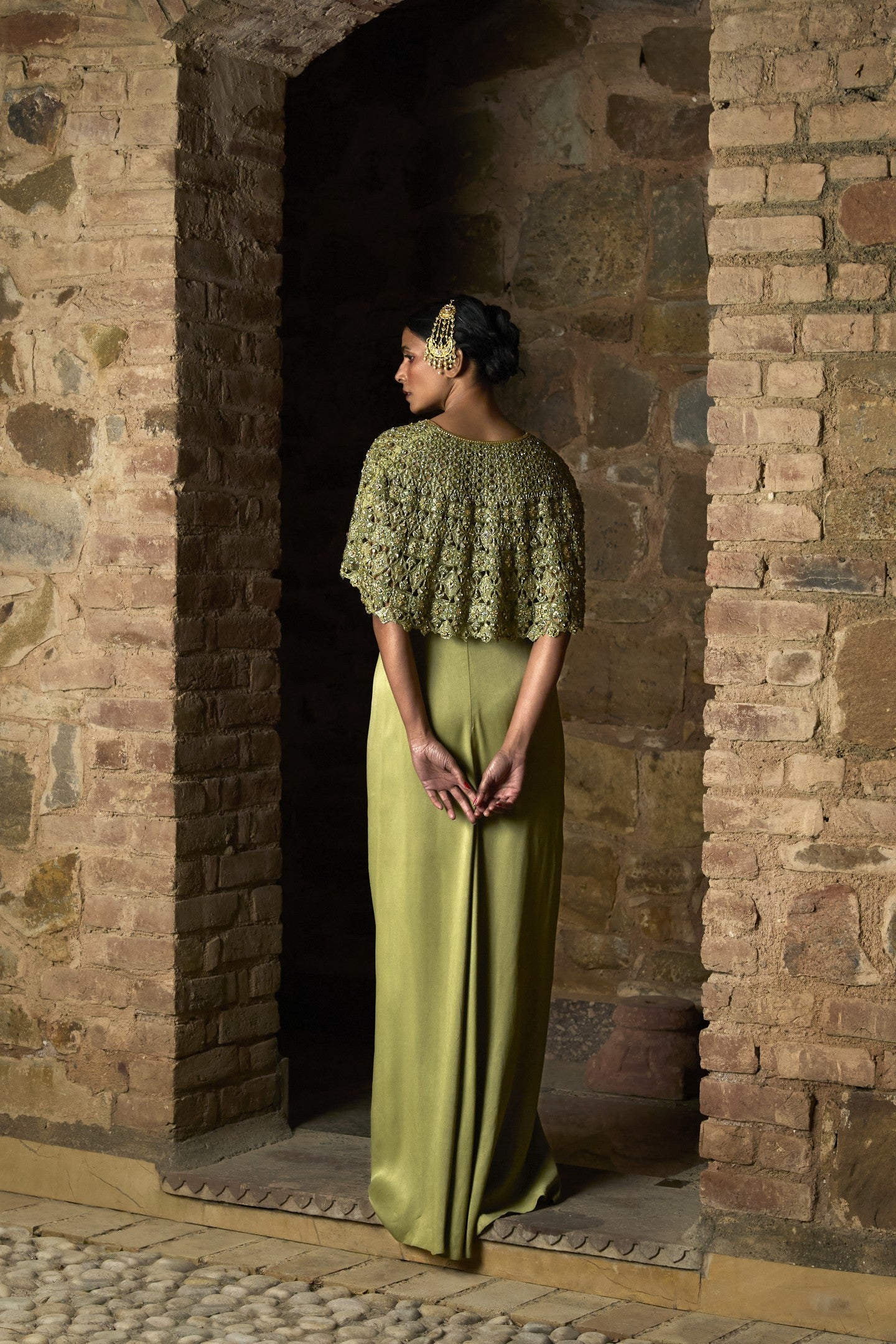 Embellished Cape Set