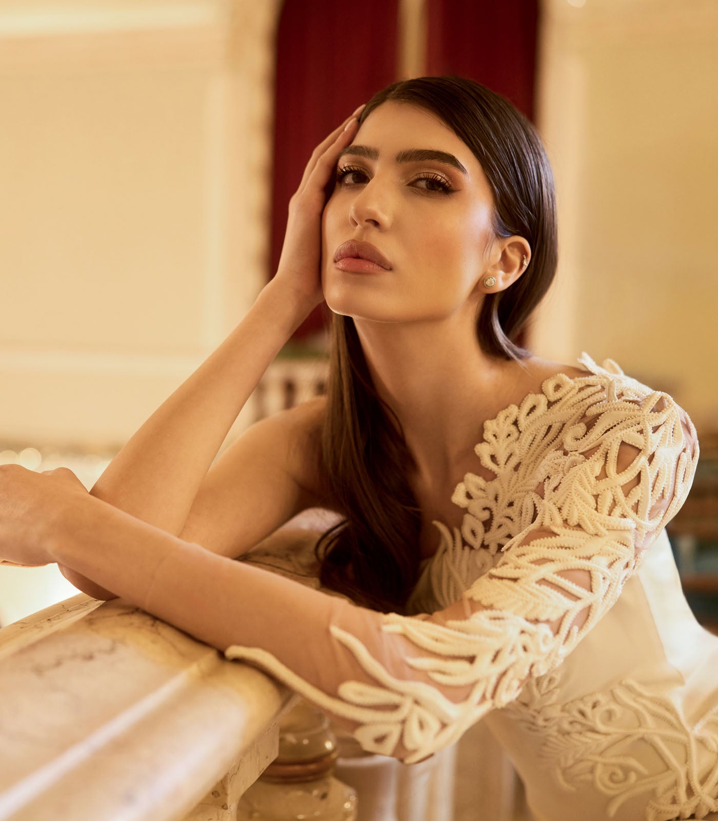 Strapless Gown with tonal highlights