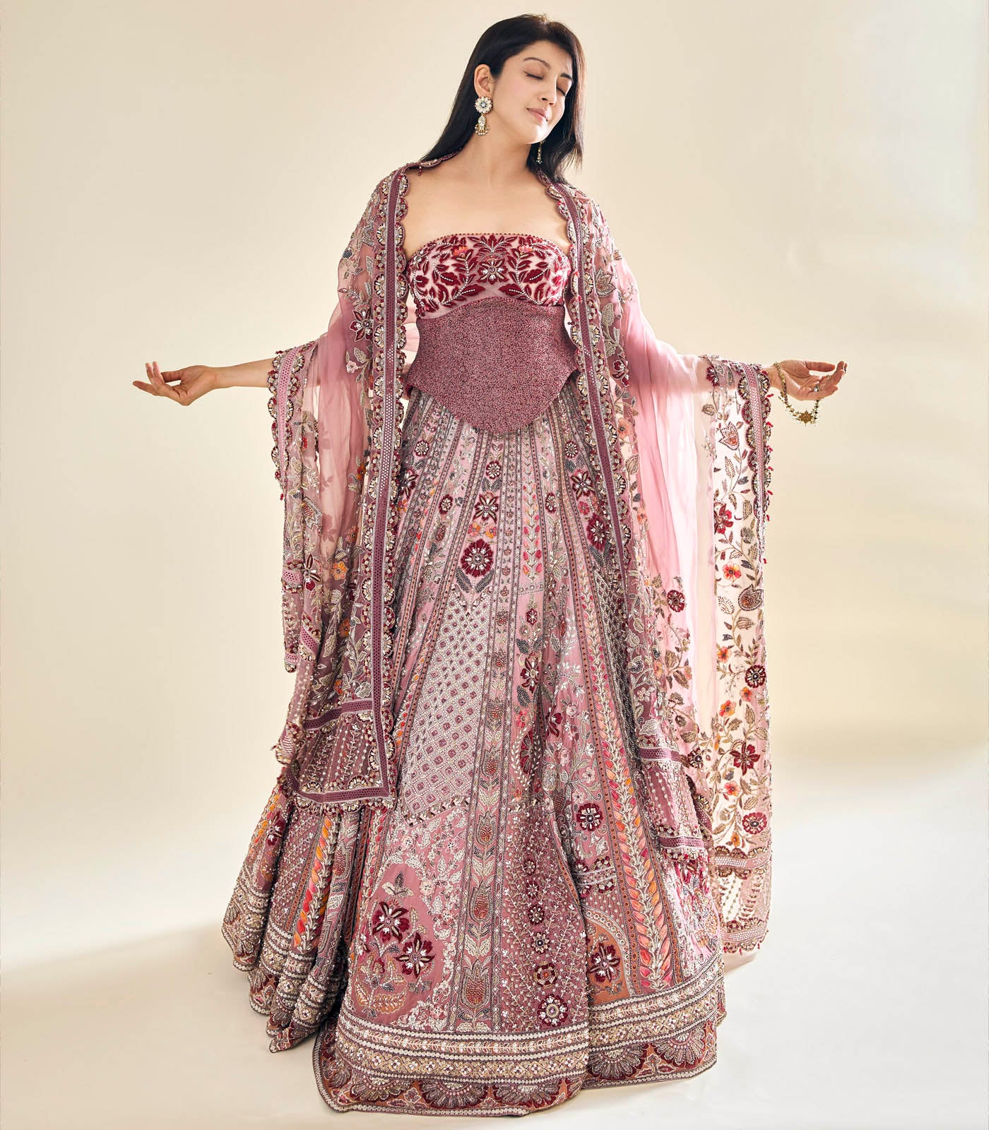 Pranita Subhash spotted in our lilac ombre lehenga set