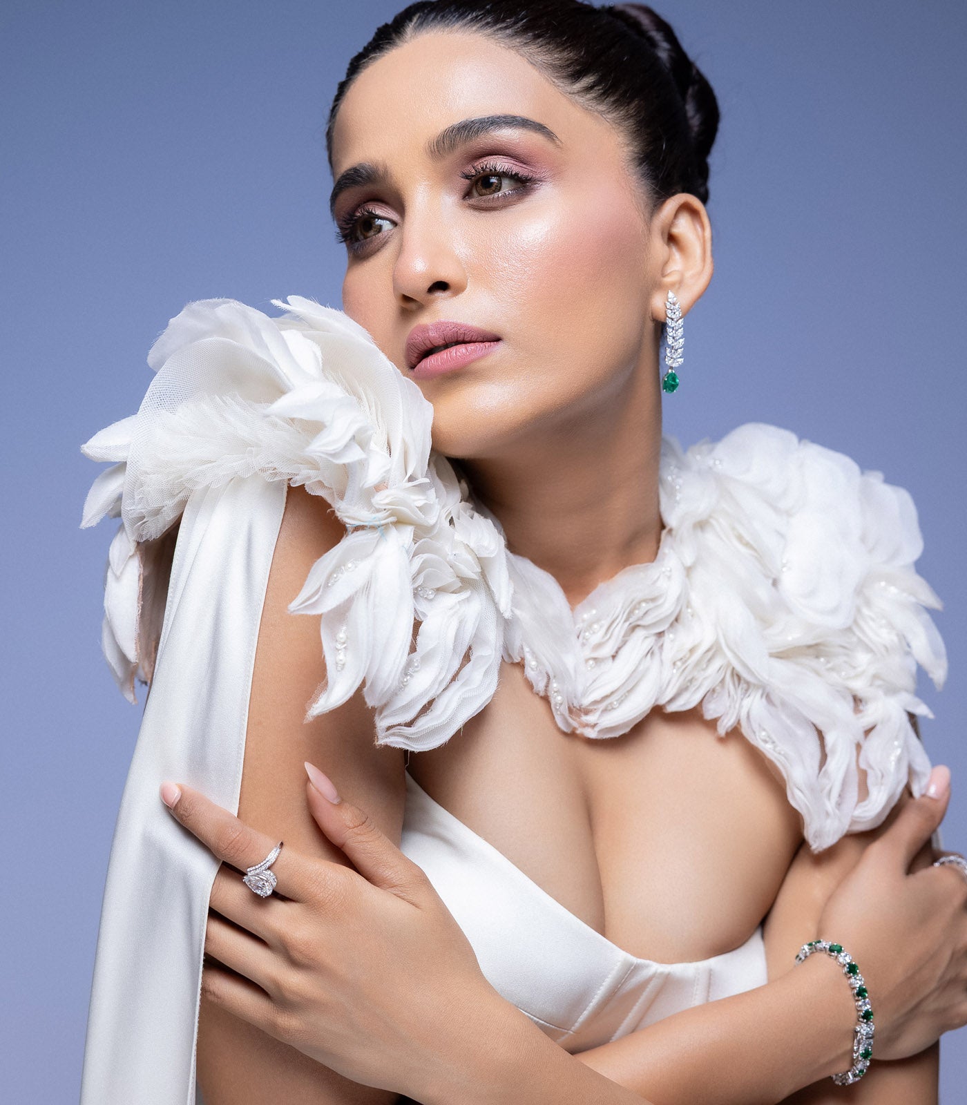 Nimrat Kaur spotted in our pearl white evening gown with cape