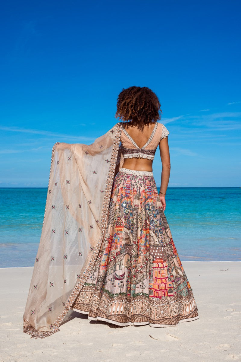 Embroidered Motif Lehenga