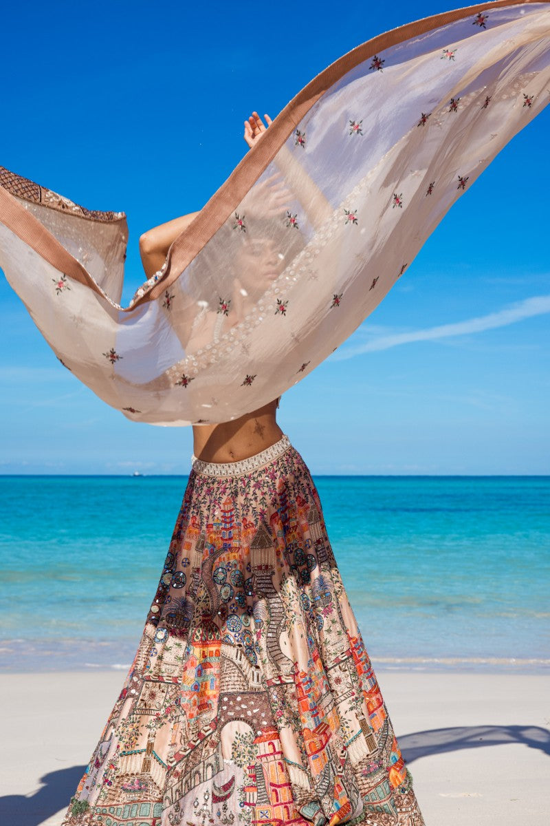 Embroidered Motif Lehenga