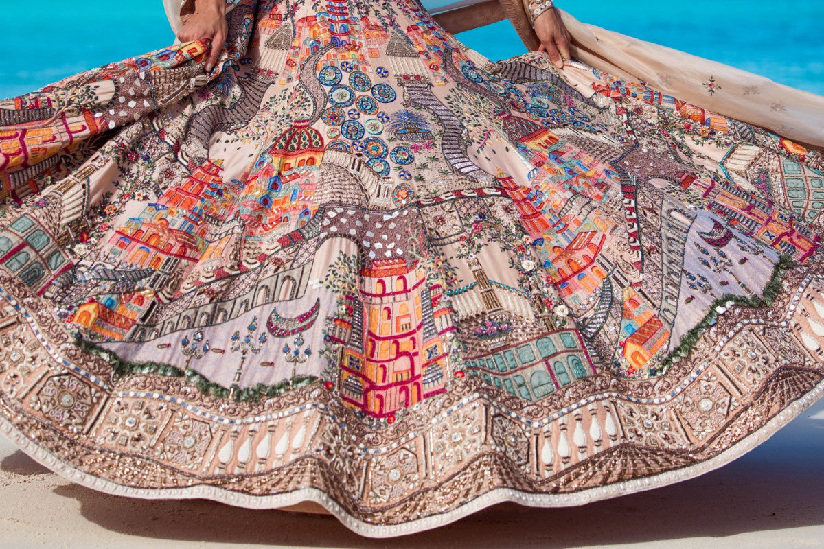 Embroidered Motif Lehenga