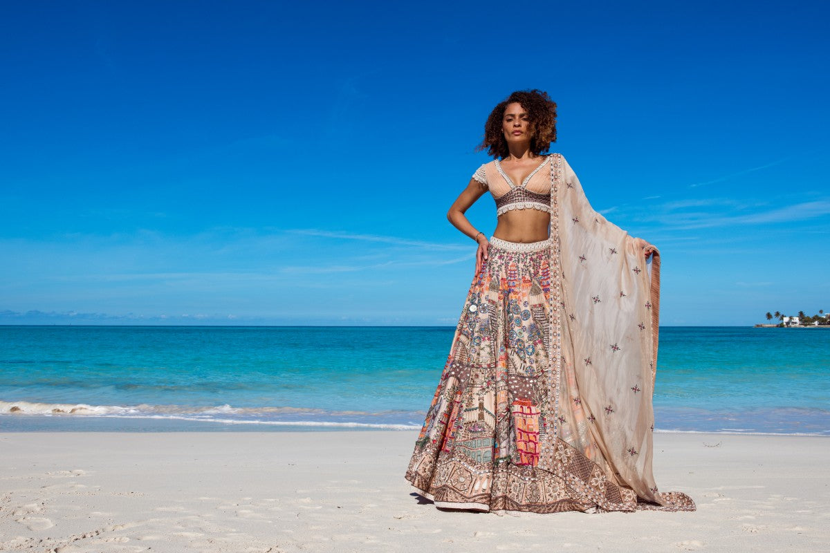 Embroidered Motif Lehenga