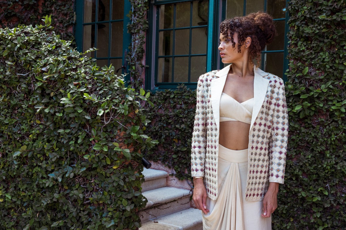 Embellished Jacket Set