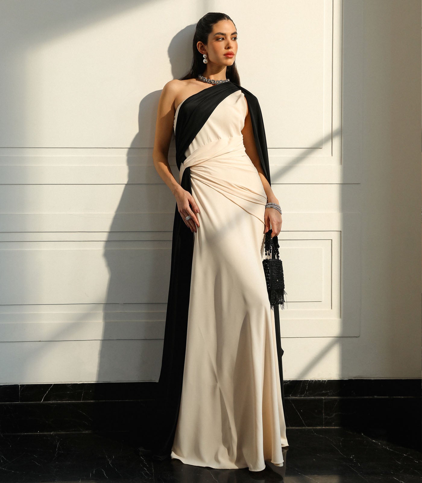 Twisted Knot Draped Gown