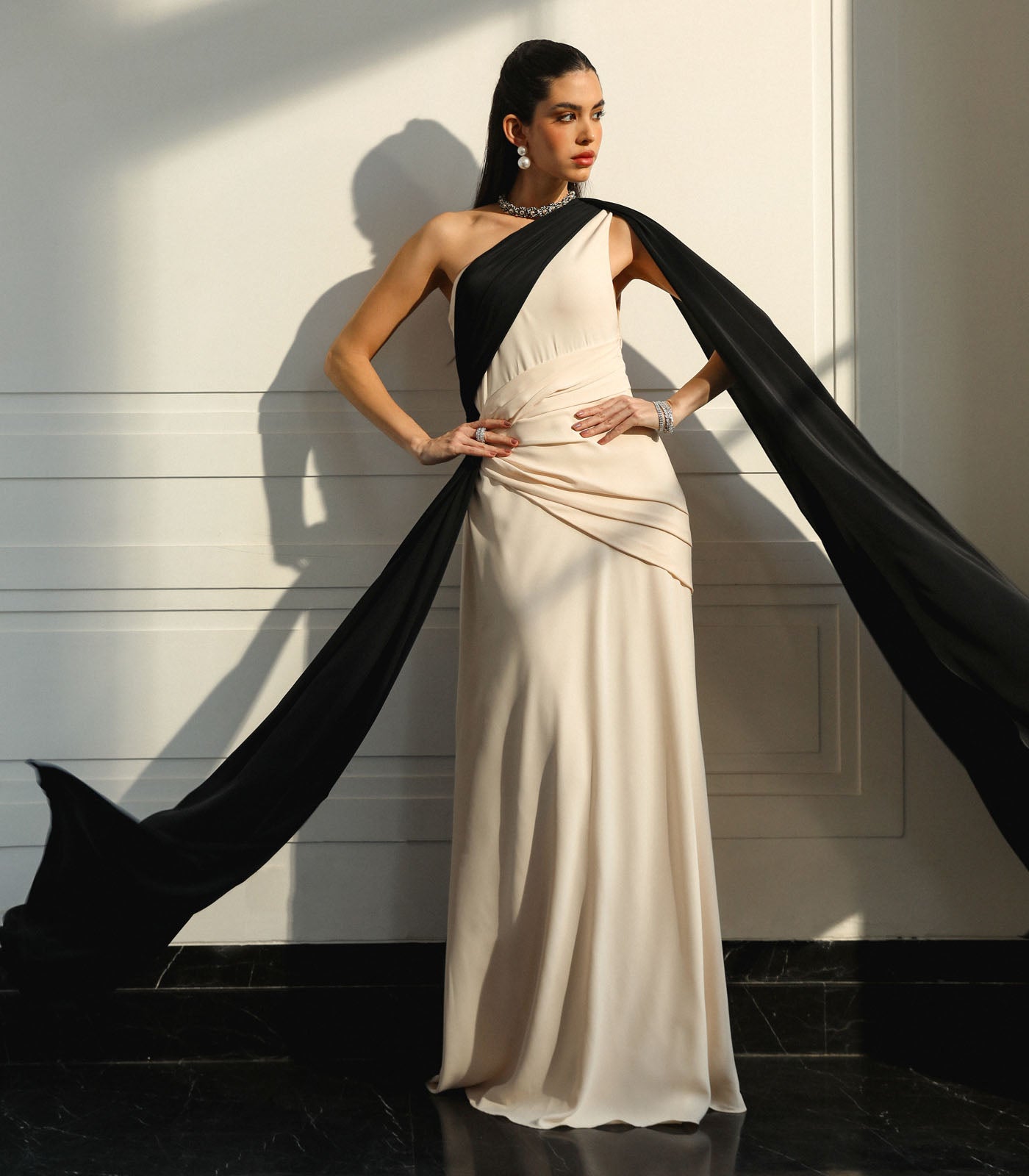Twisted Knot Draped Gown