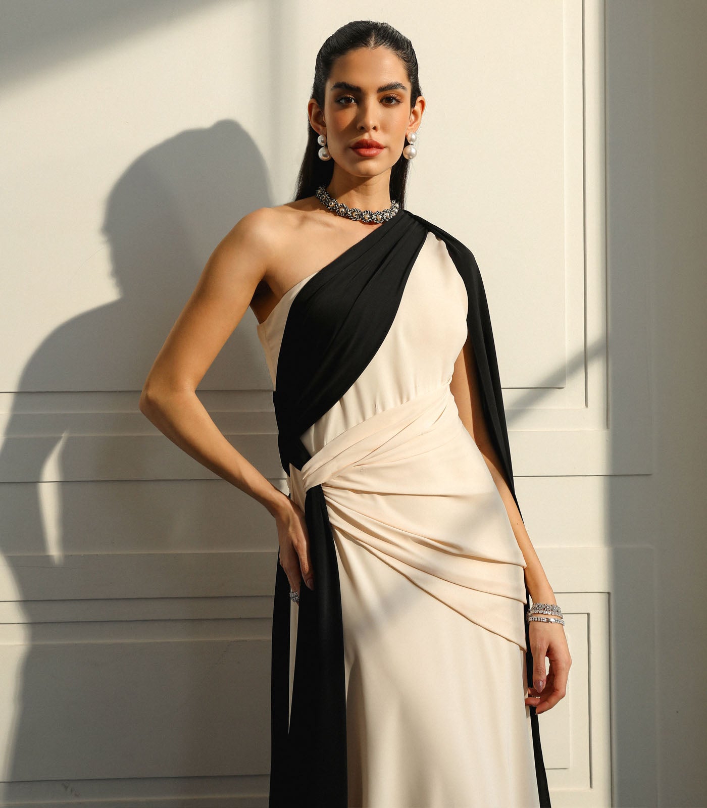 Twisted Knot Draped Gown