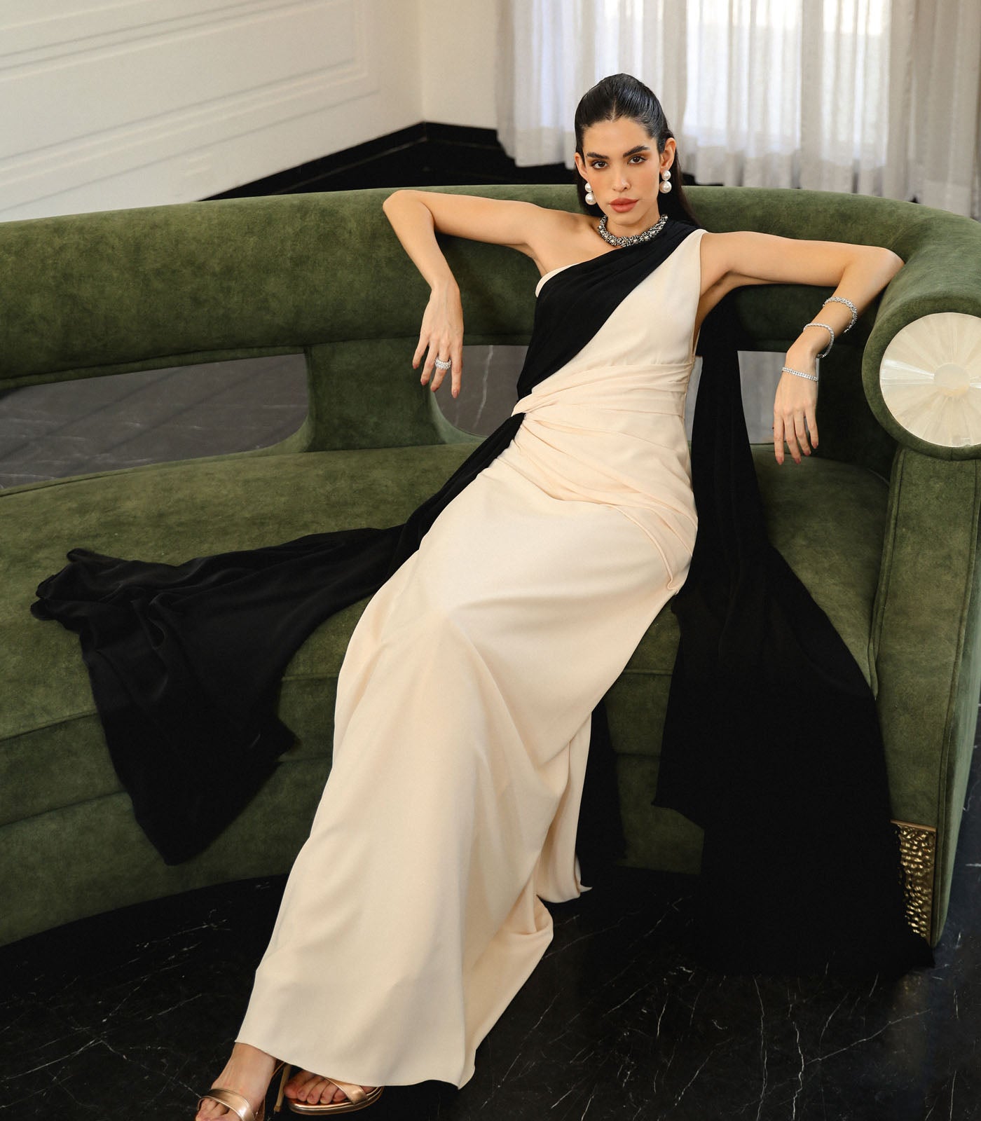 Twisted Knot Draped Gown