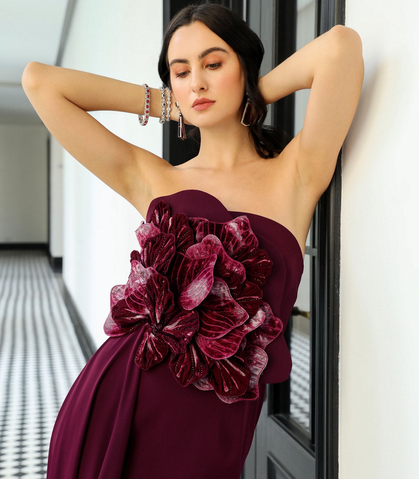 Off Shoulder Sheath Gown