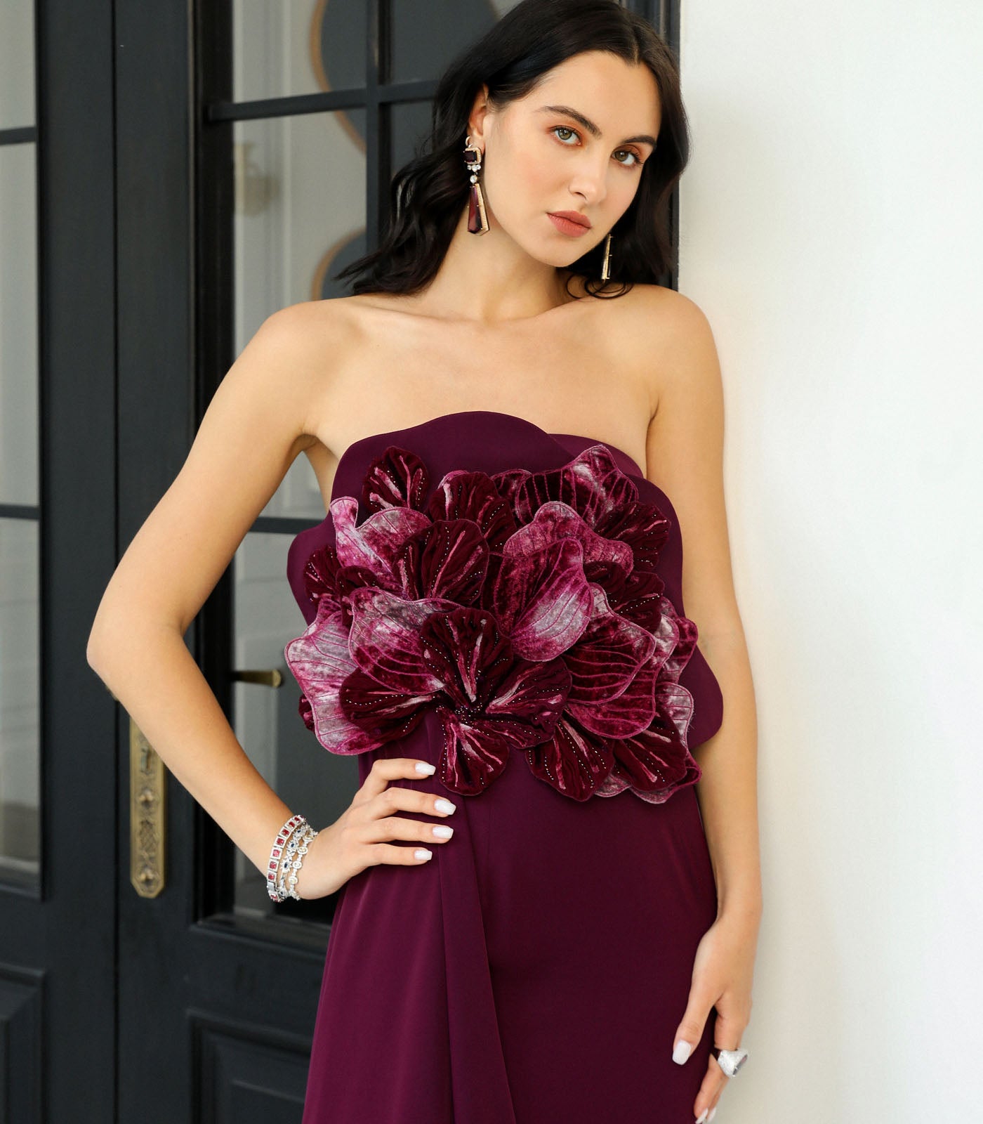 Off Shoulder Sheath Gown
