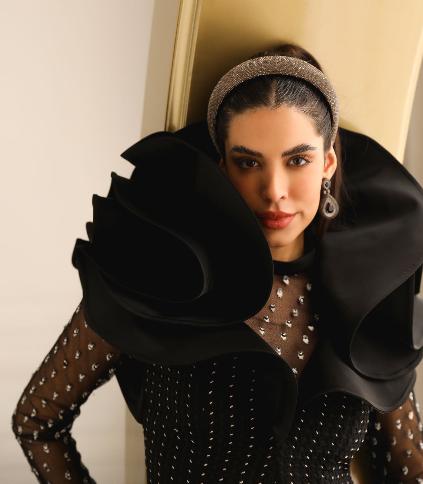 A-Line Draped Sheath Gown