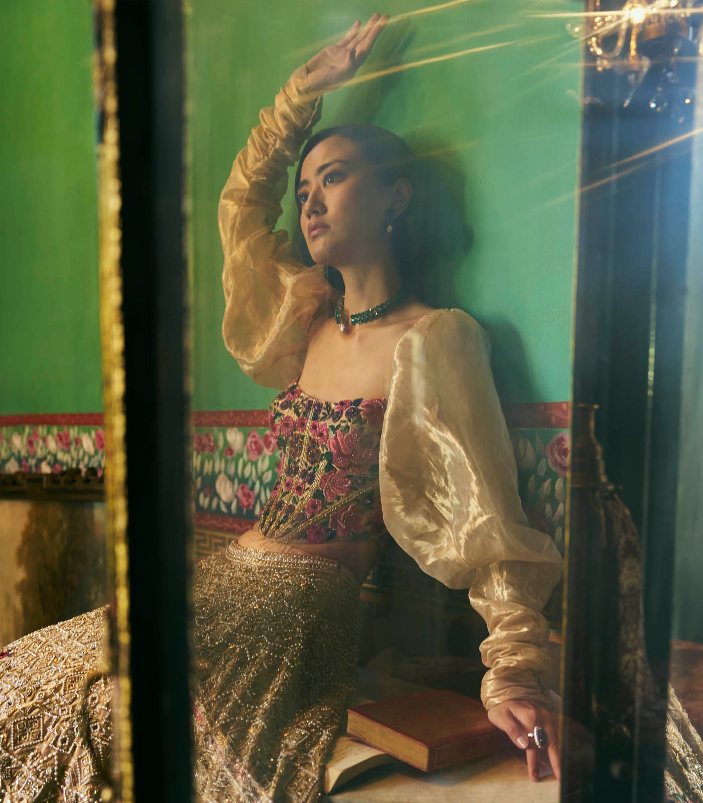 Corset Blouse Lehenga Set