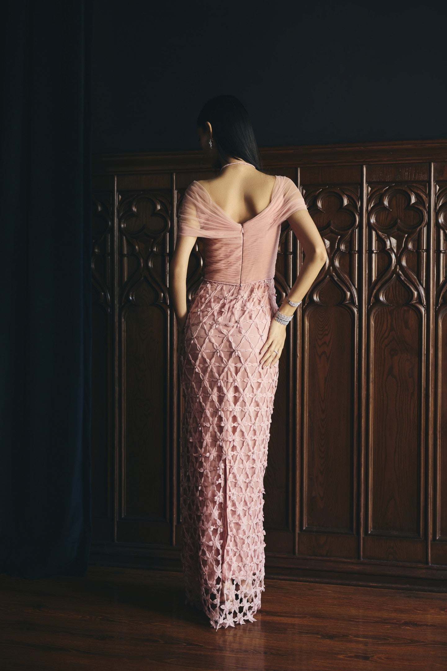 Sleek Lattice Gown