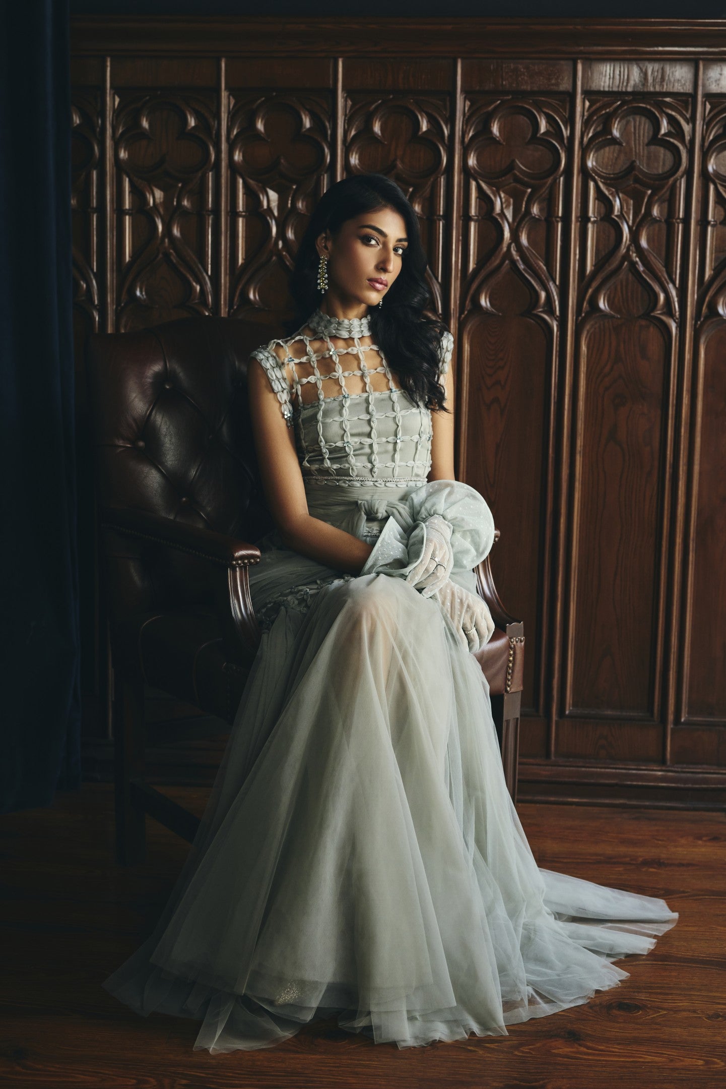 Structured Tulle Gown