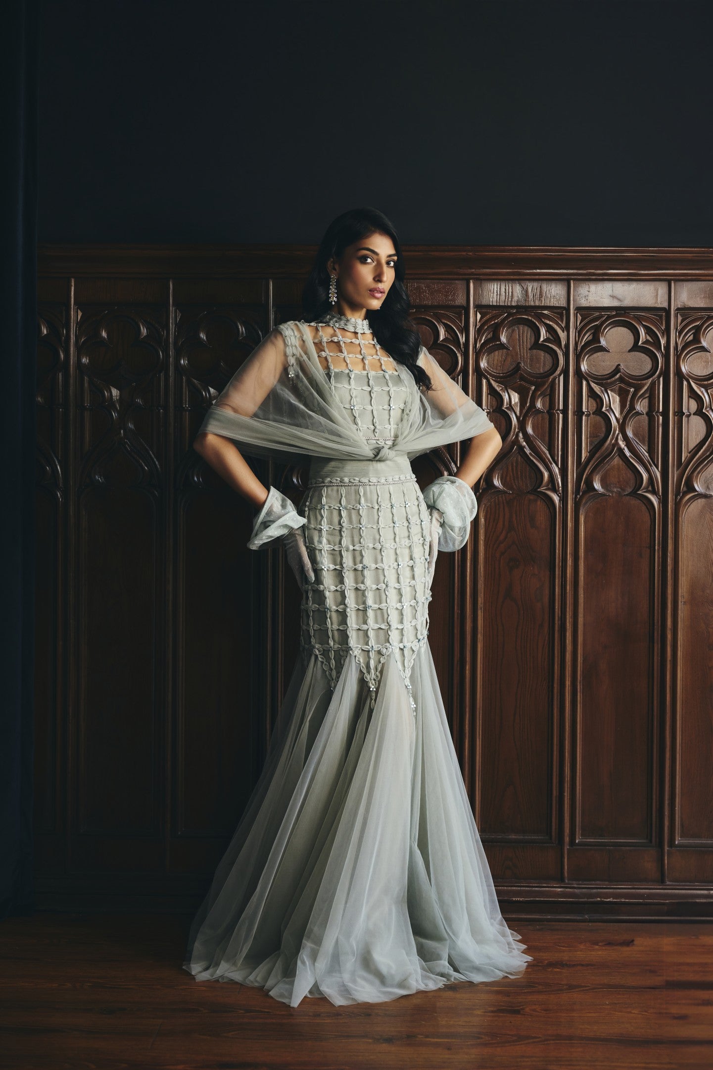 Structured Tulle Gown