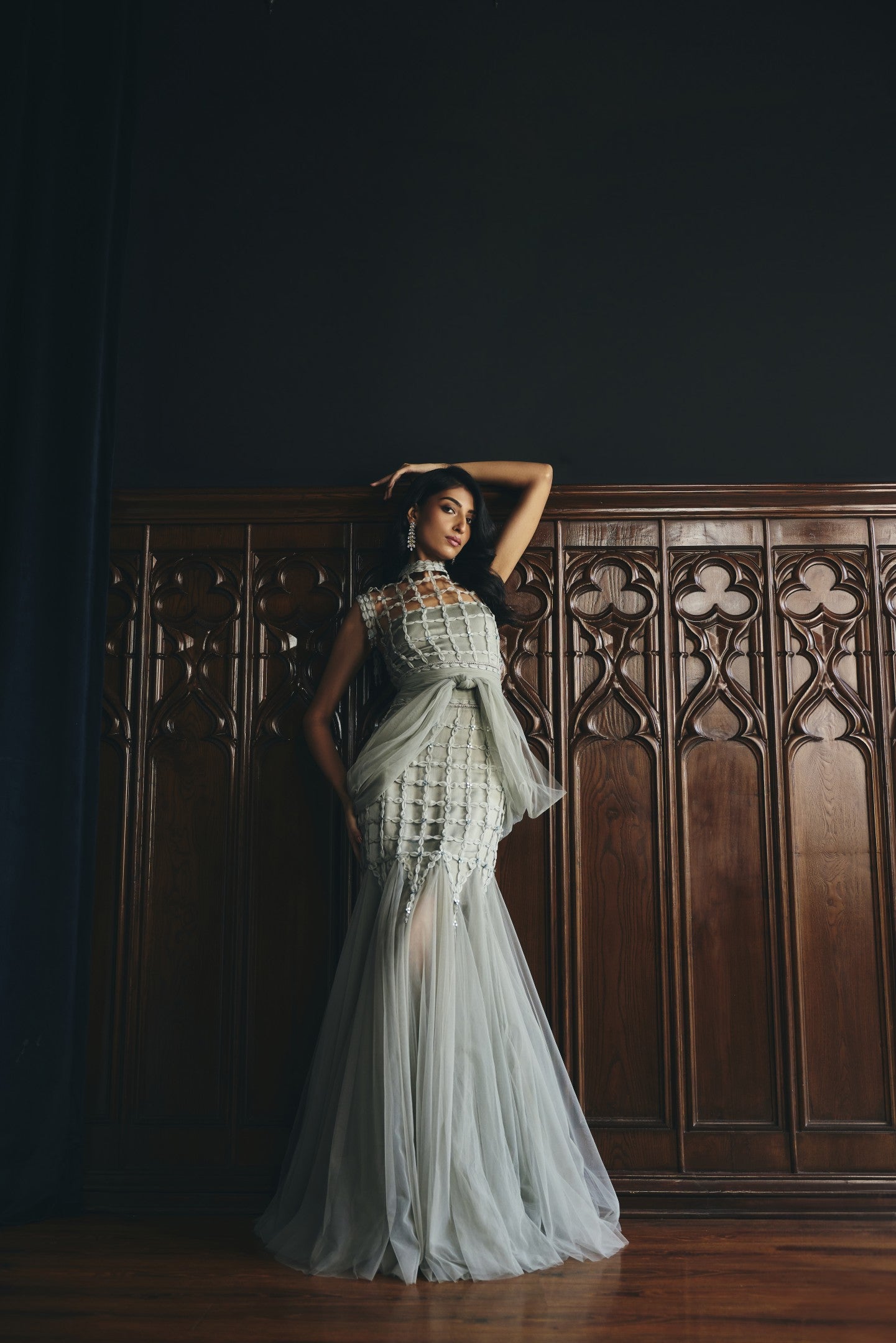 Structured Tulle Gown