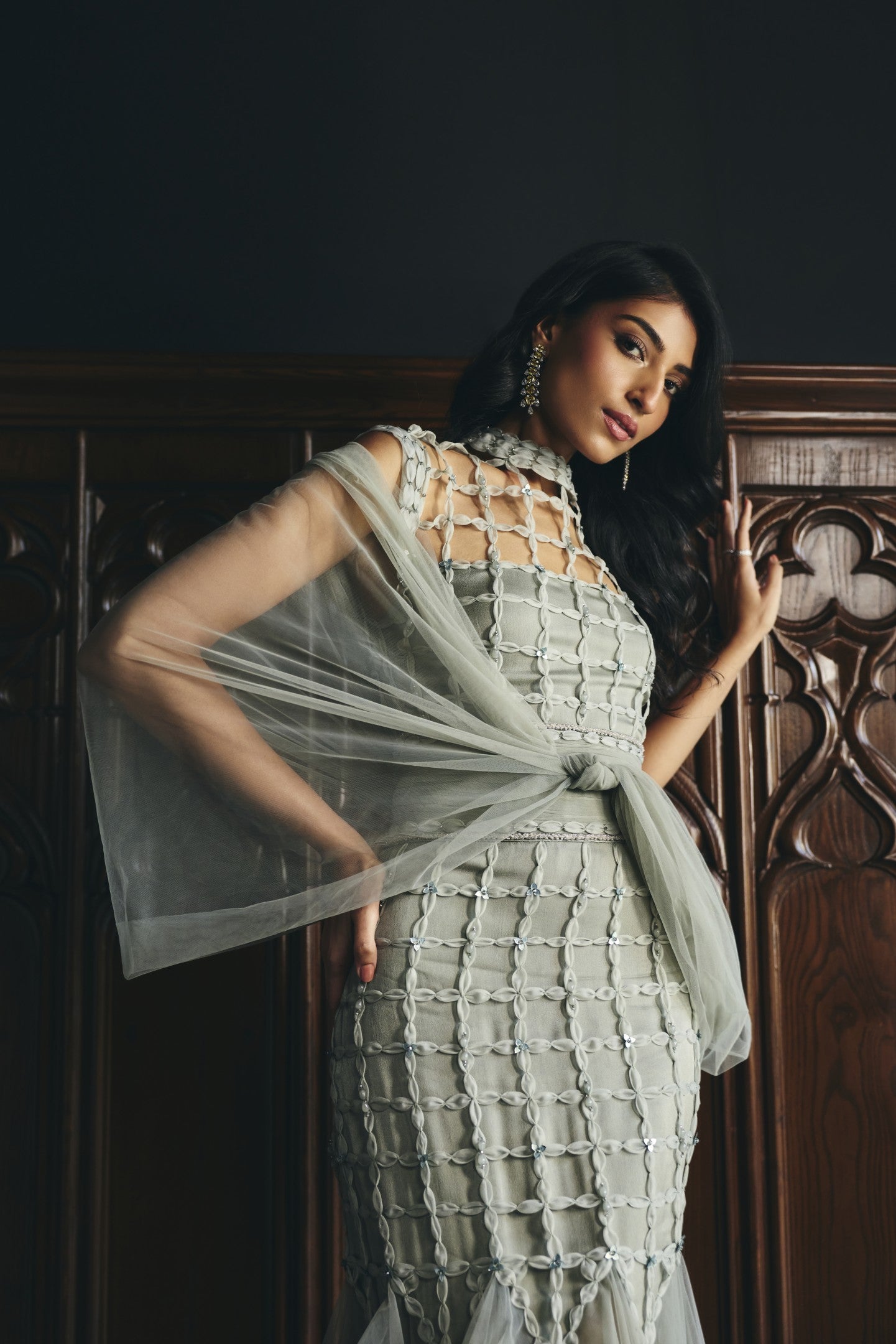 Structured Tulle Gown