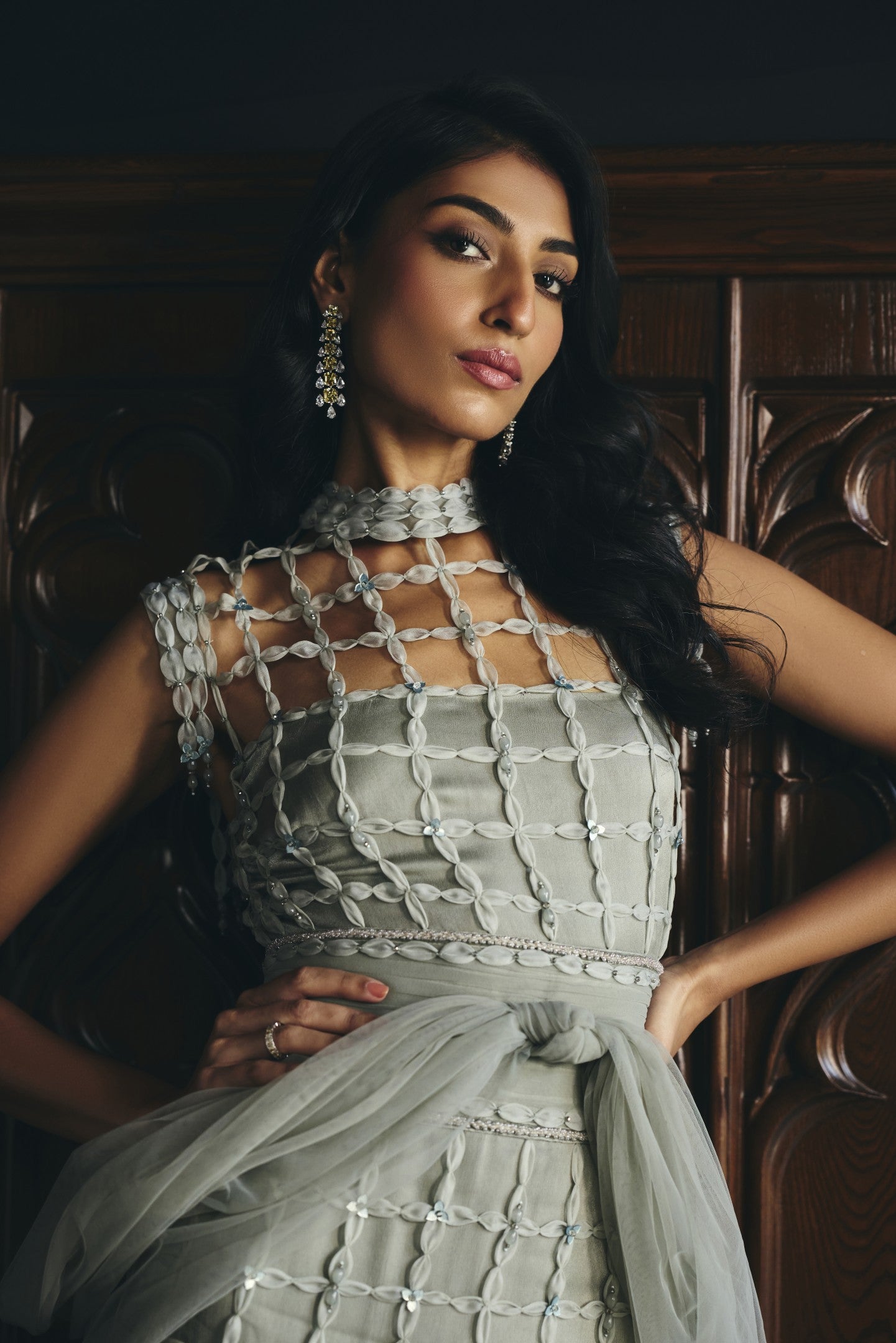 Structured Tulle Gown