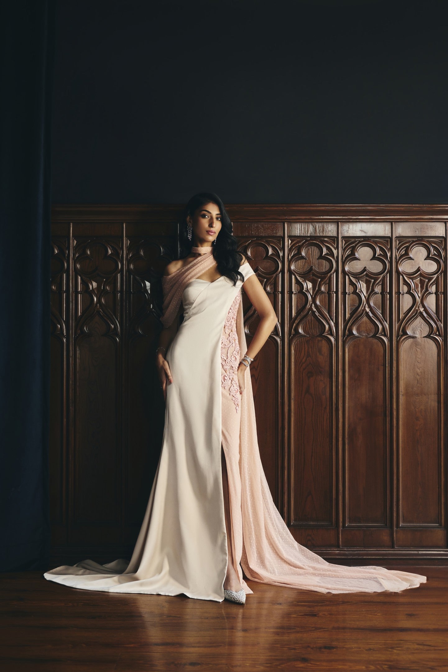 Sheer Wrap Gown
