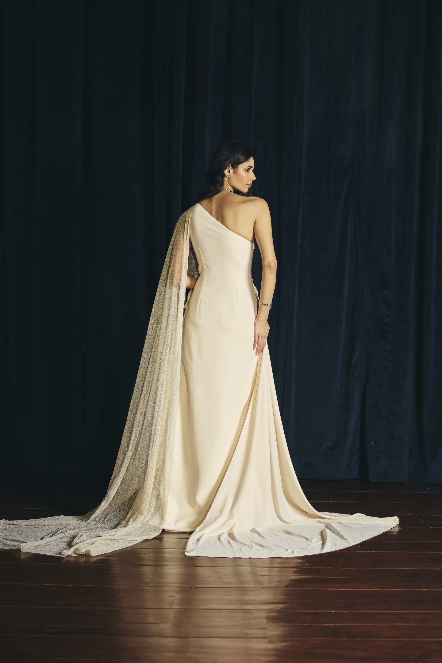 One Shoulder Sculpt Gown