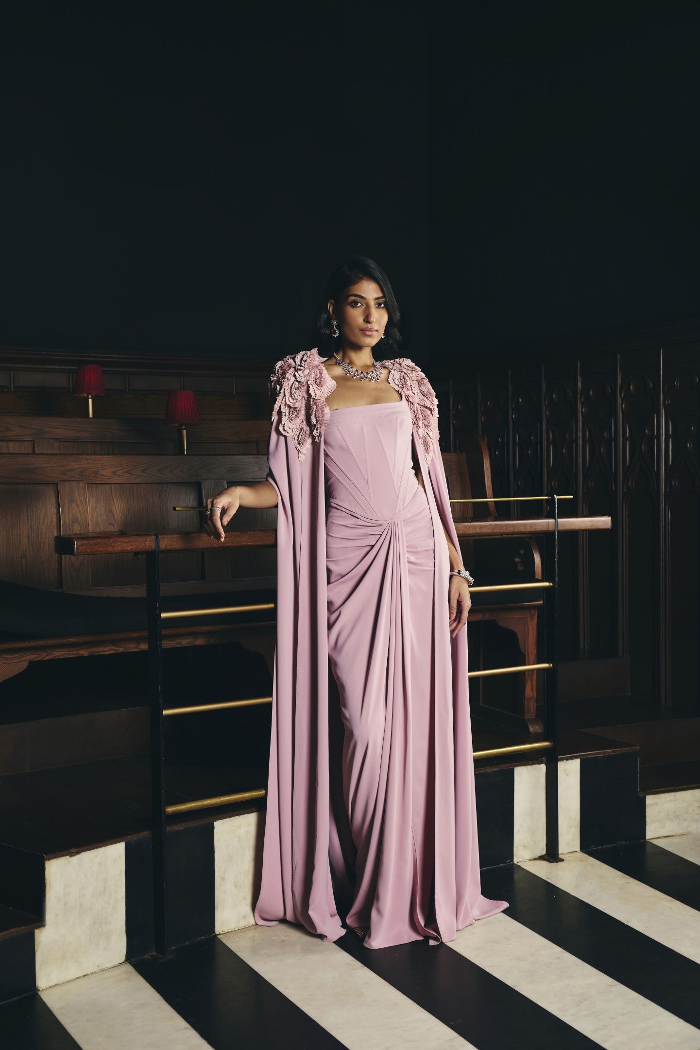 Cape Draped Gown