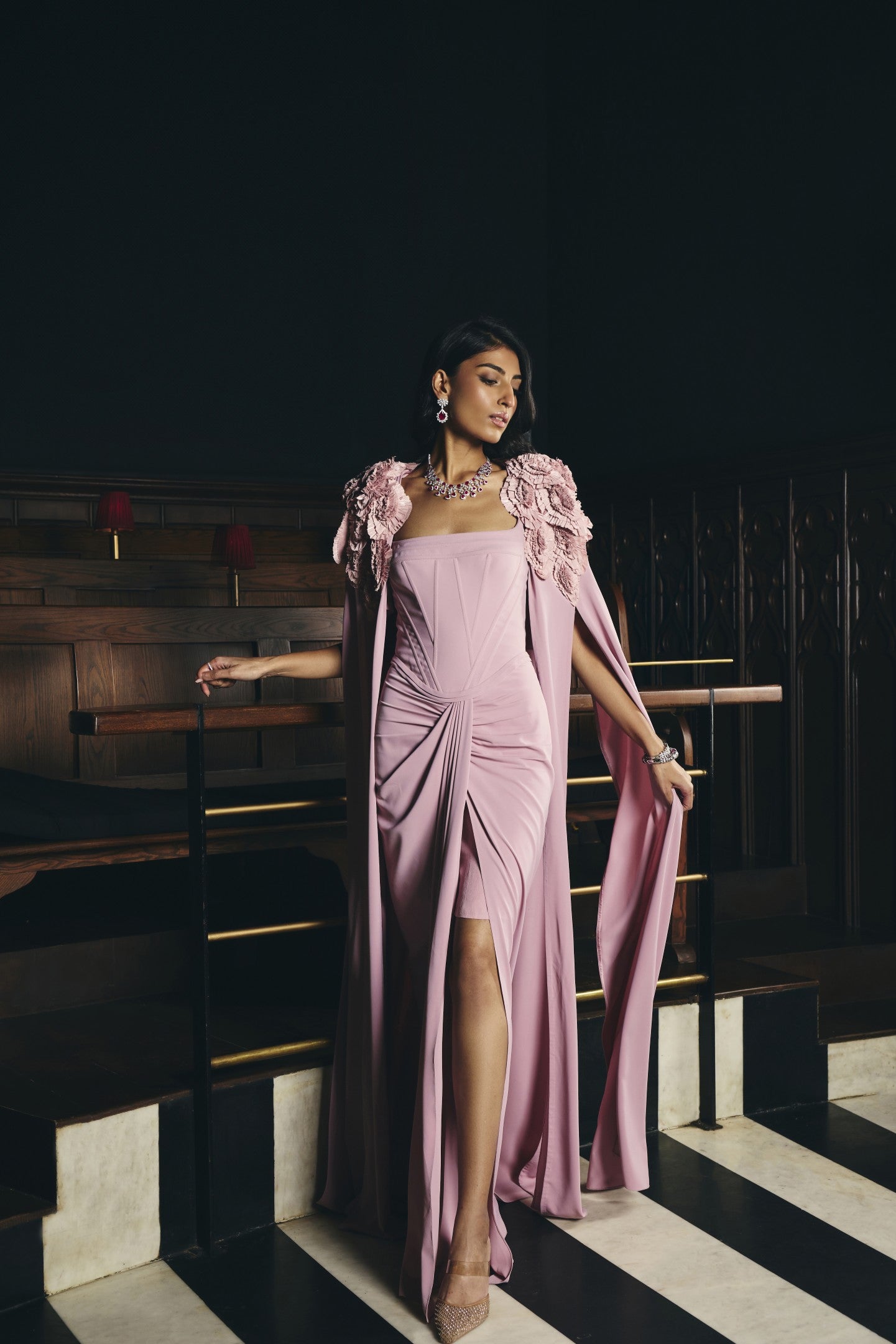 Cape Draped Gown