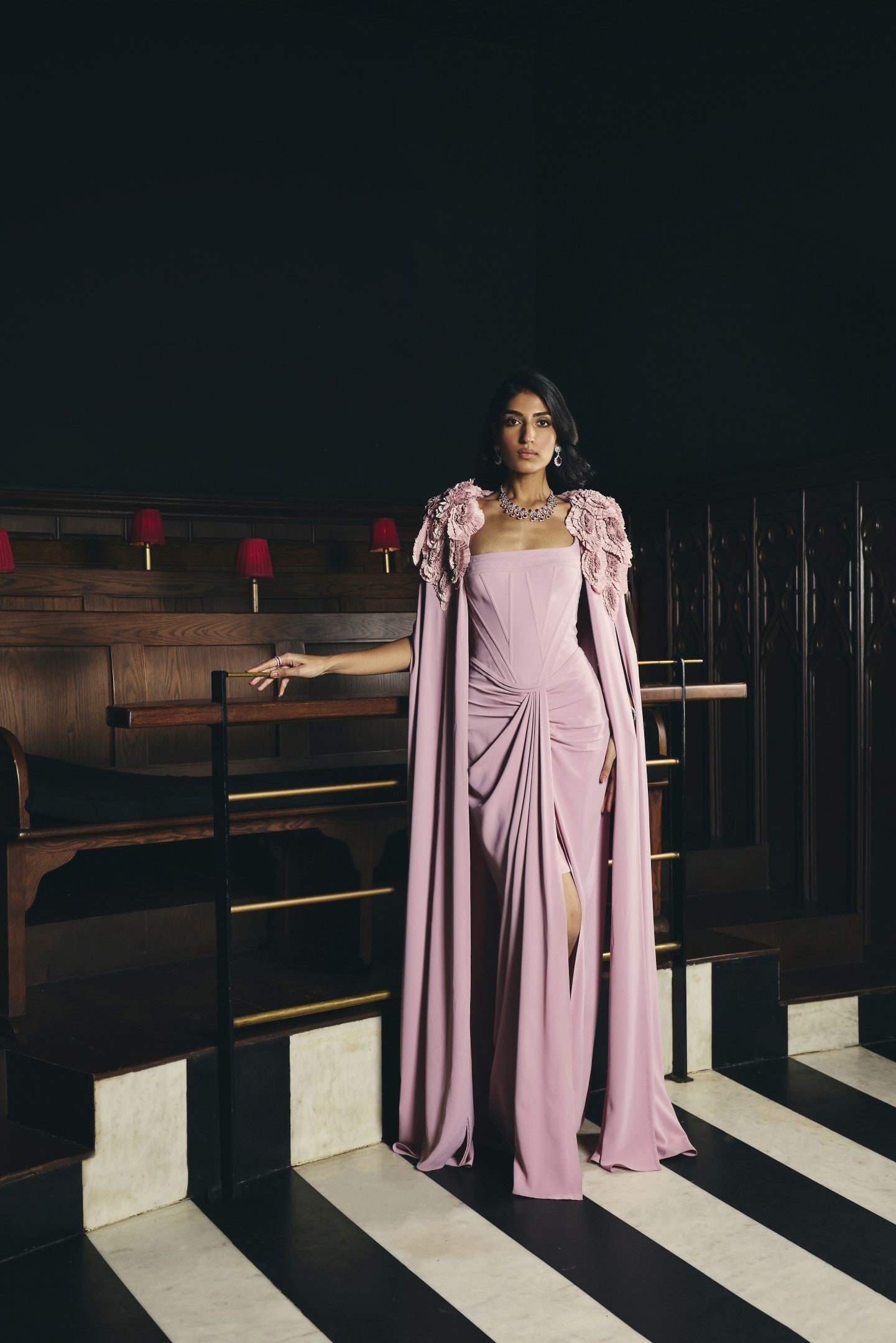 Cape Draped Gown
