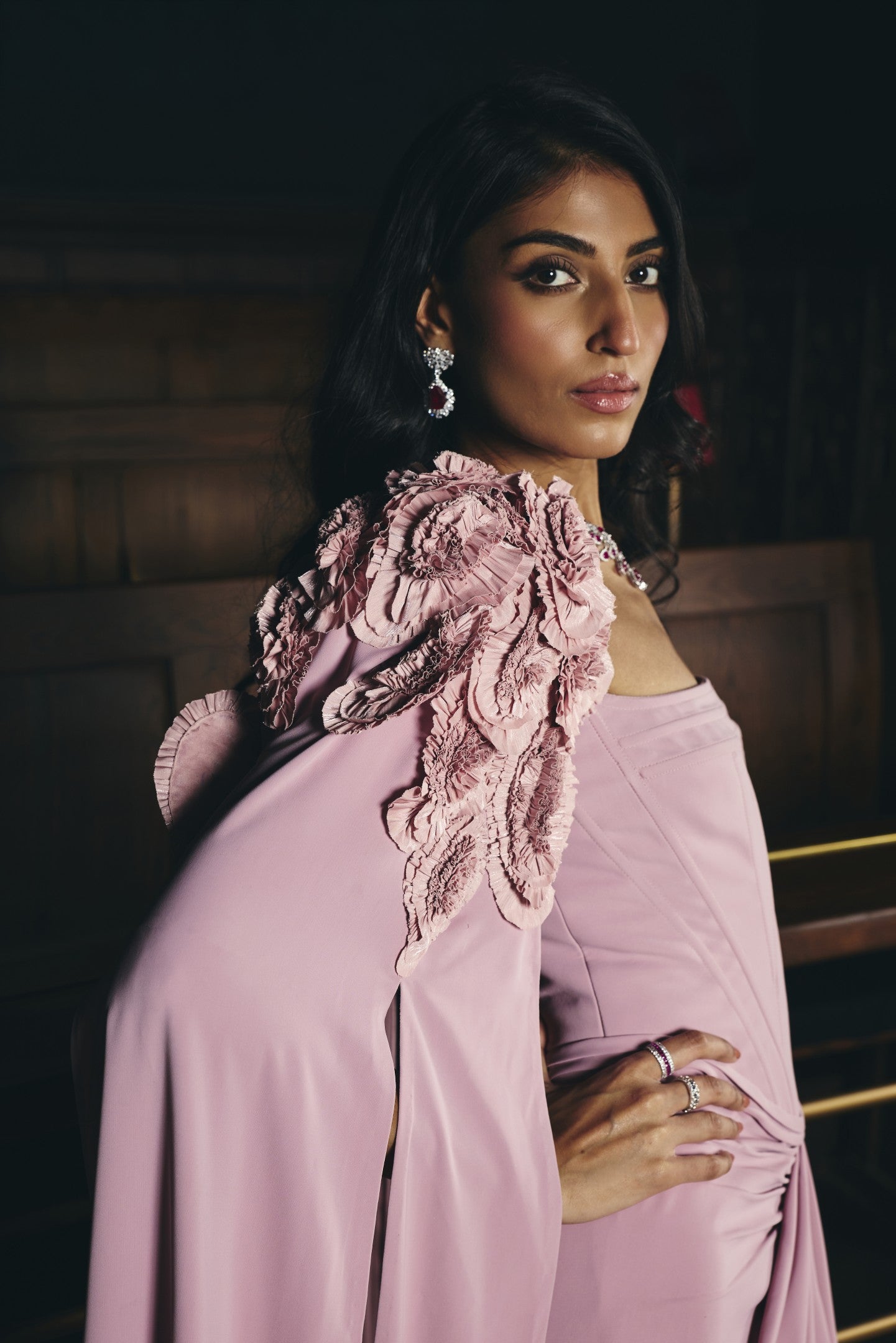 Cape Draped Gown