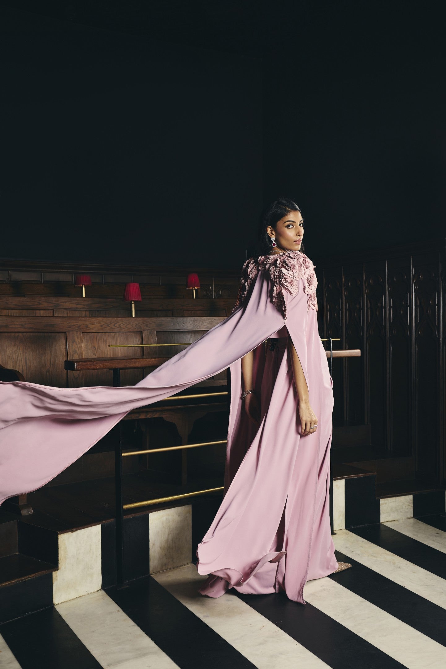 Cape Draped Gown