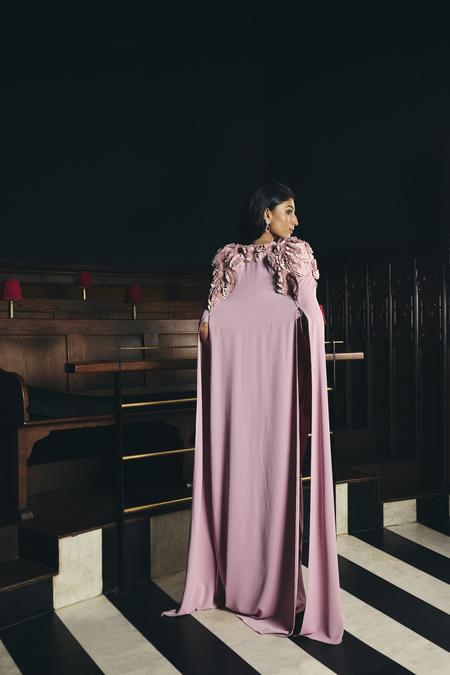 Cape Draped Gown