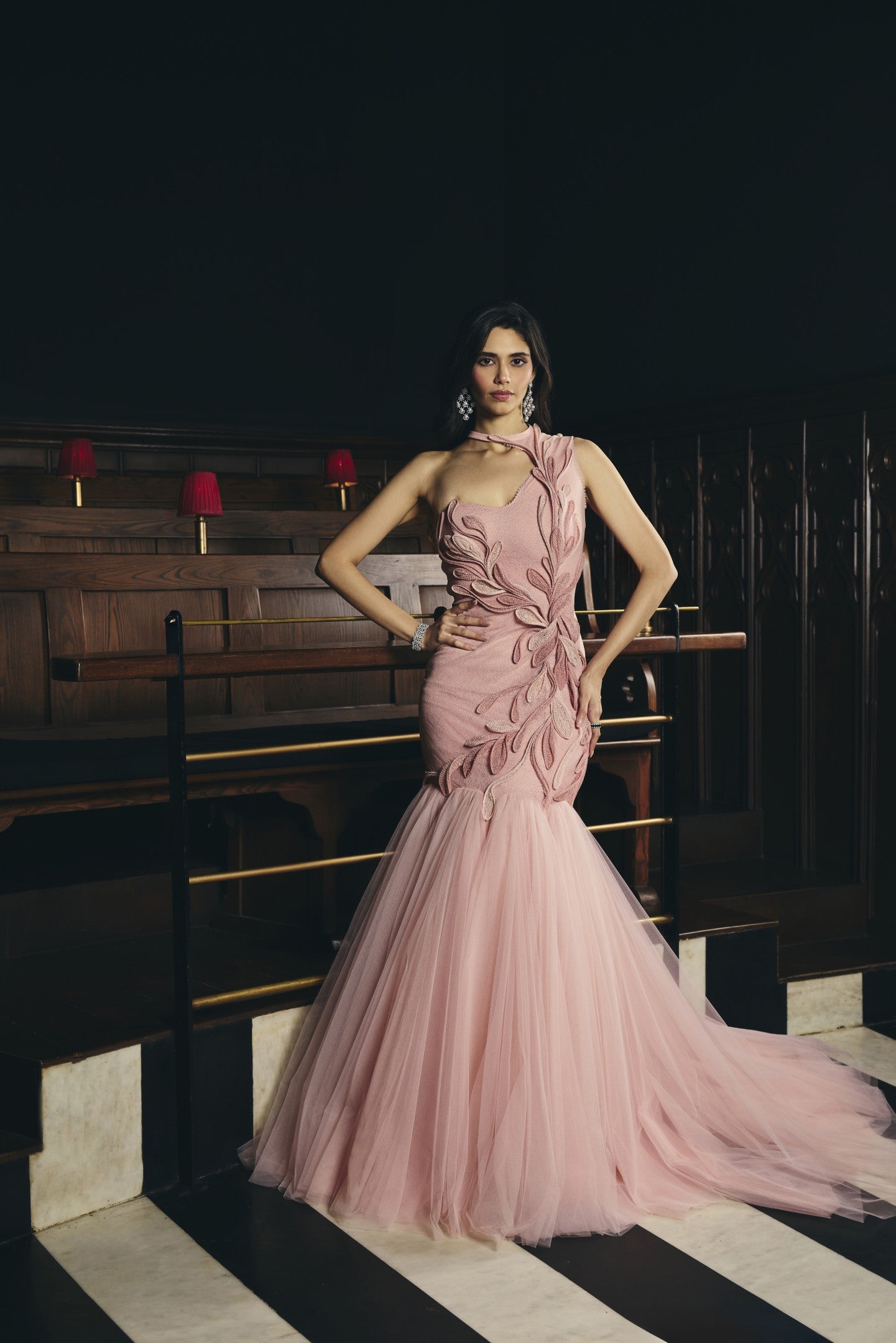 Tulle Fishtail Gown