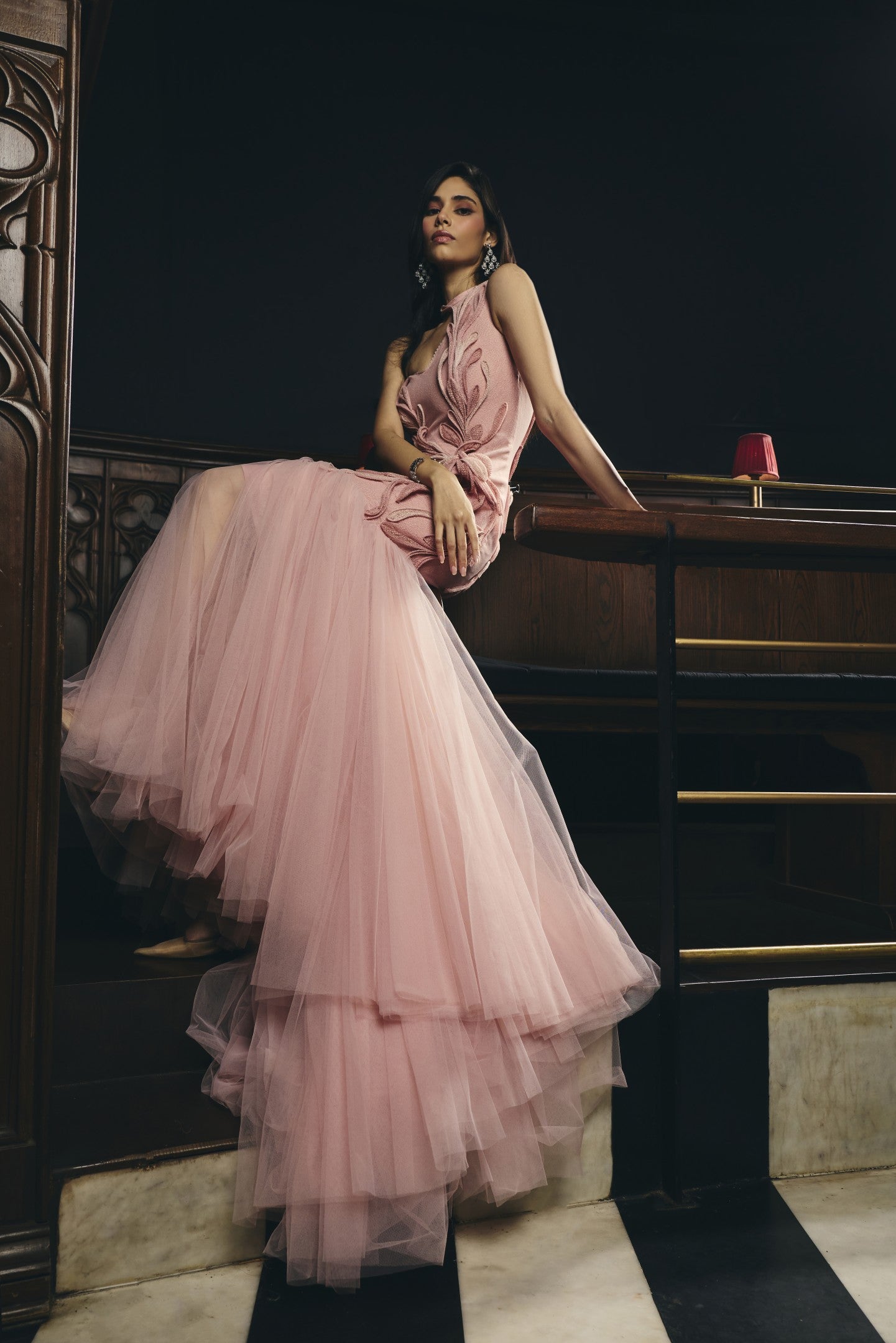Tulle Fishtail Gown