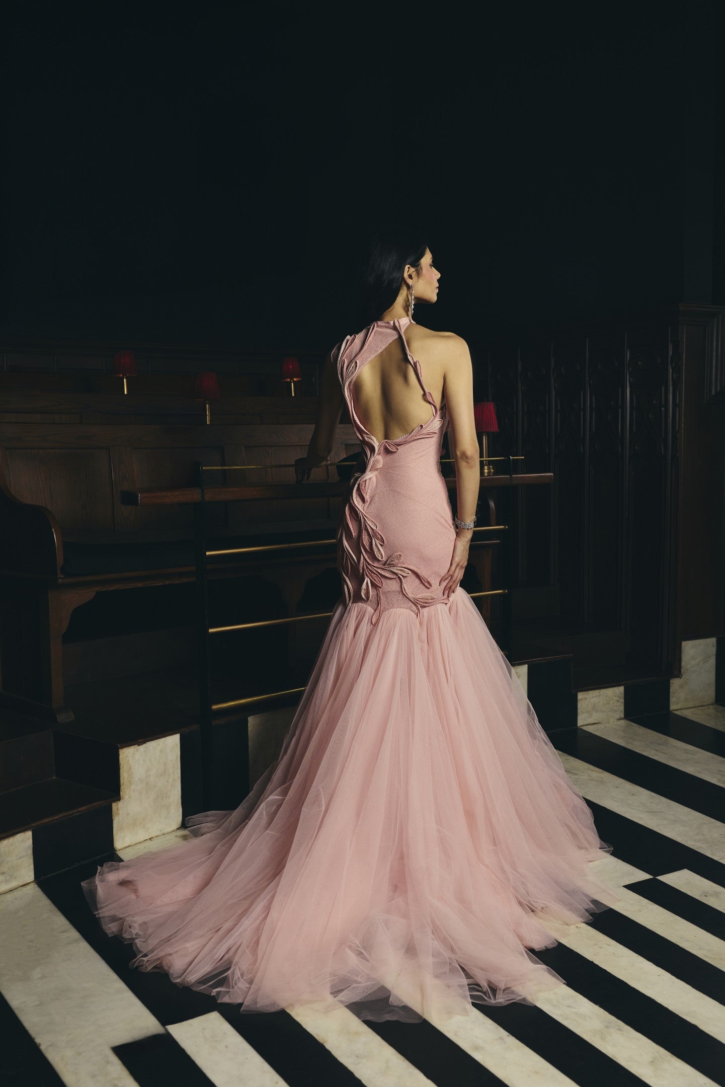Tulle Fishtail Gown