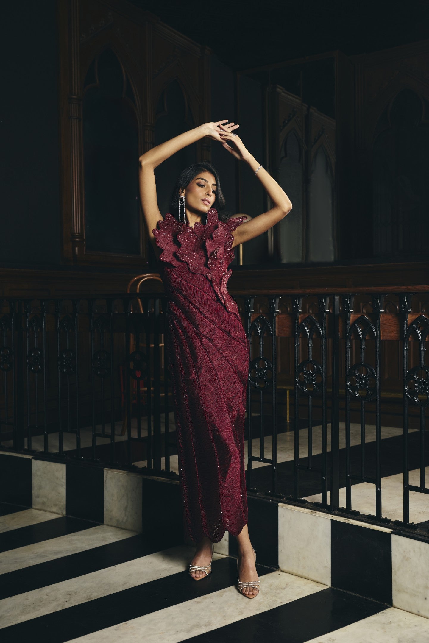 Ruffle Cascade Dress