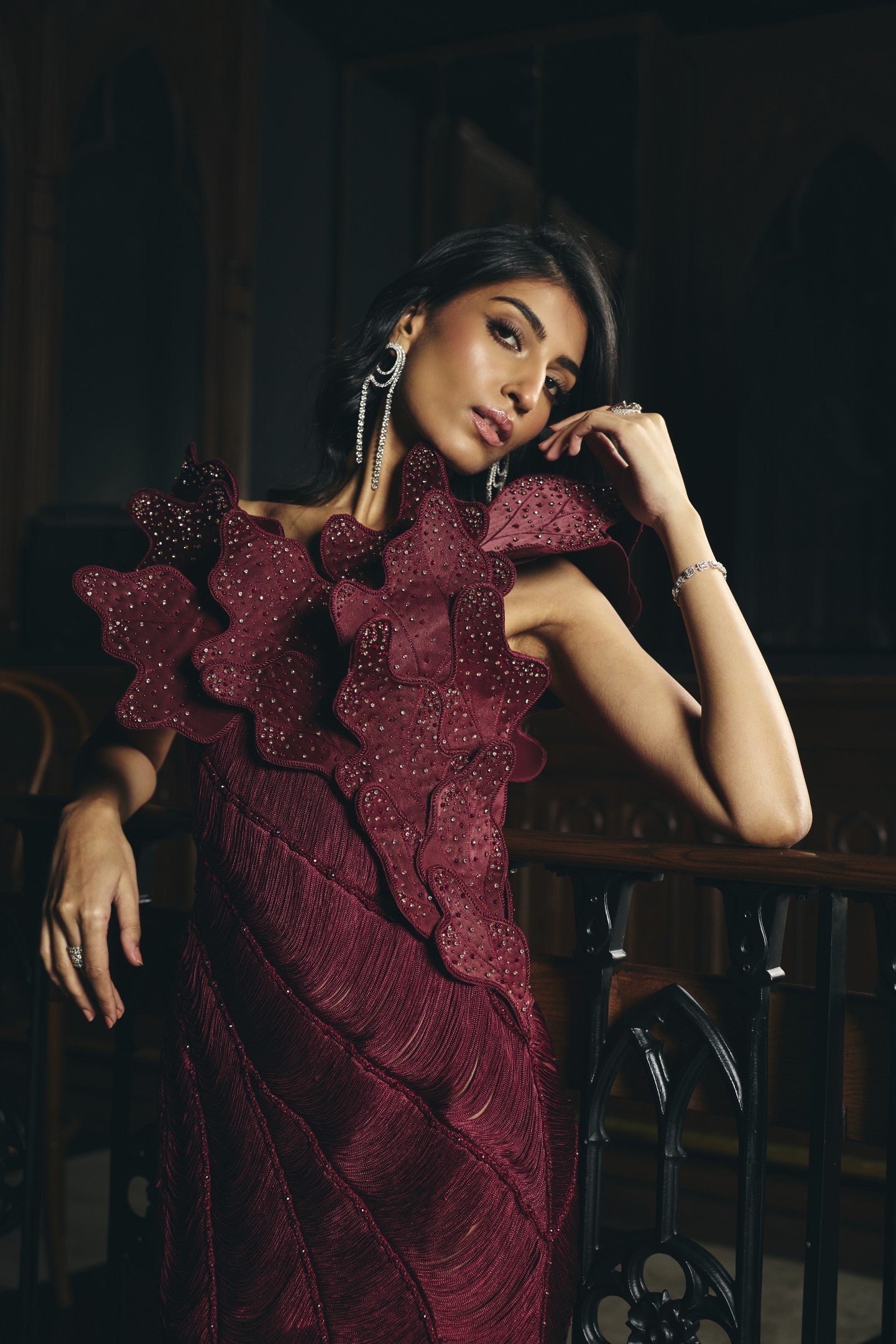 Ruffle Cascade Dress